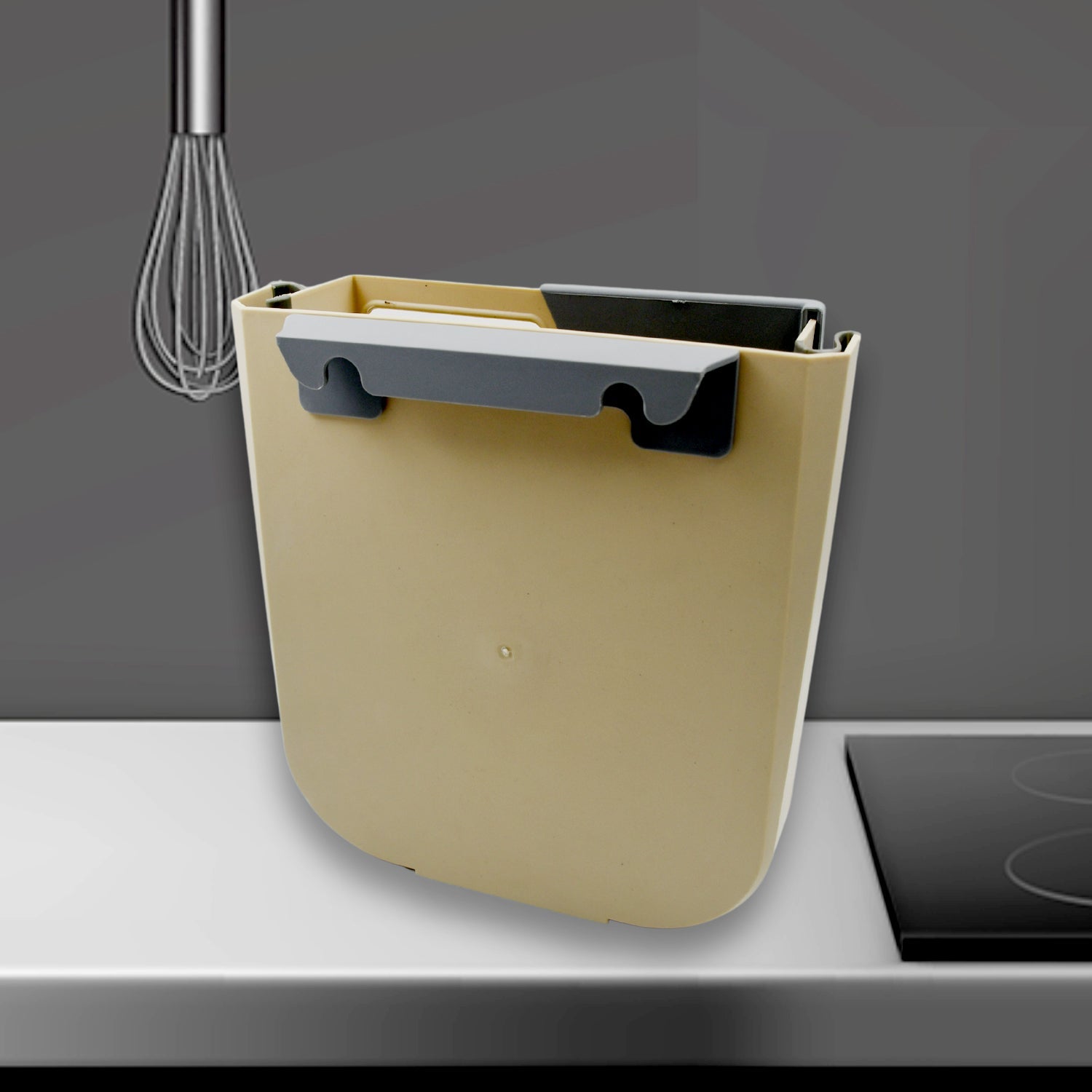 Hanging Trash Can for Kitchen Cabinet Door, Small Collapsible Foldable Waste Bins, Hanging Trash Holder for Bathroom Bedroom Office Car, Portable - Bhavnagar Deodap