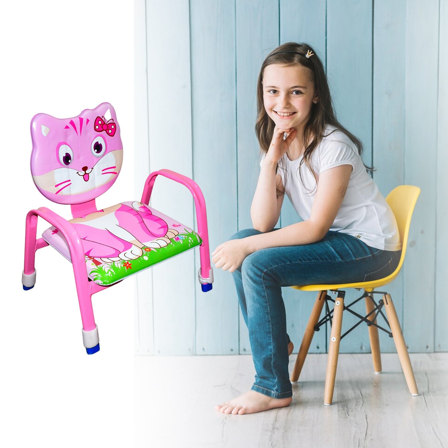 Cartoon Baby Chair Strong Steel Cushion & Comfortable Baby Chair High Quality Chair (1 Pc) - Bhavnagar Deodap