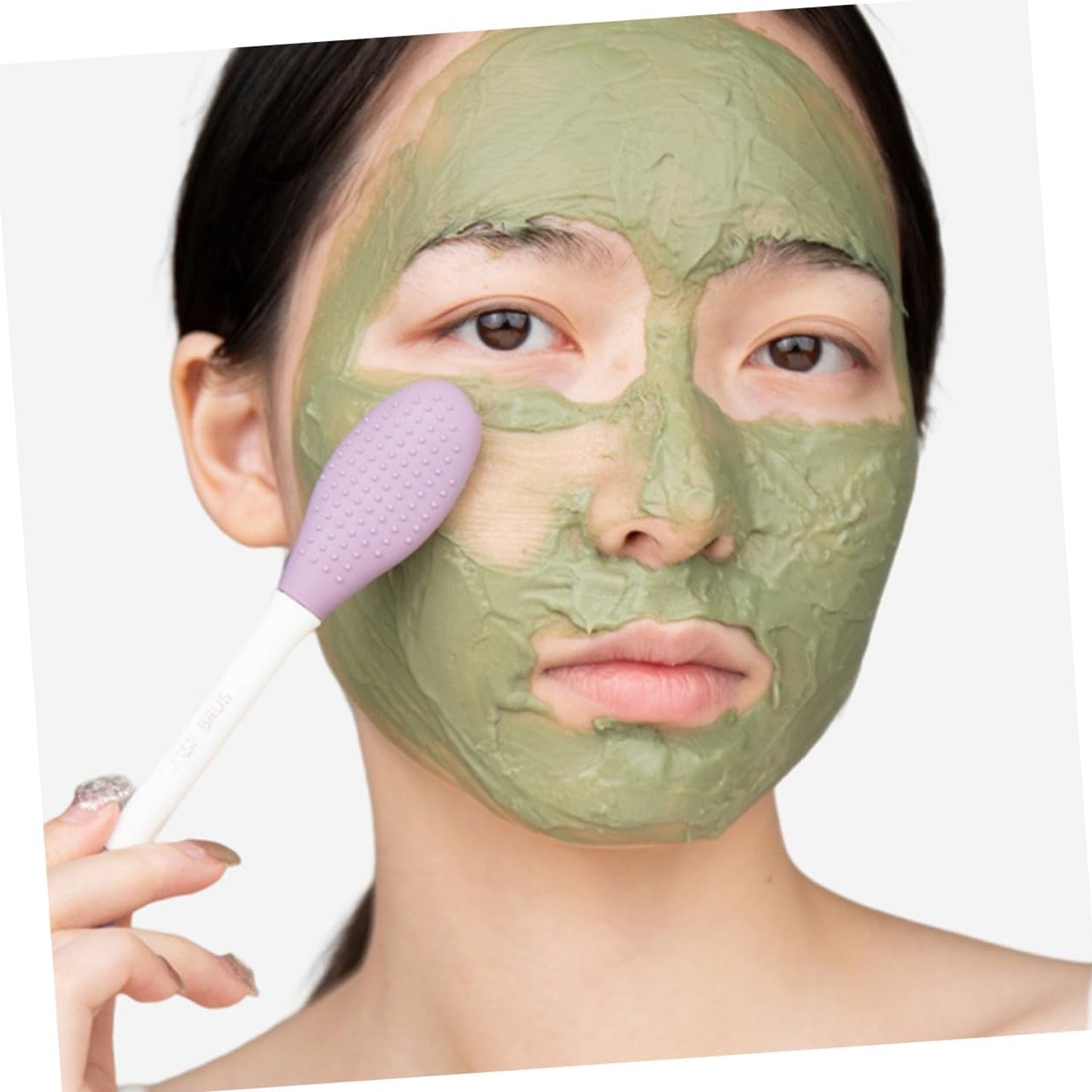 Double-headed Silicone Mask Brush Face Cleansing and Applying Mud Mask Beauty Salon Special Brush Smear Tool Facial Scrub Silicone Wash Scrubber Face Tools (1 Pc) - Bhavnagar Deodap