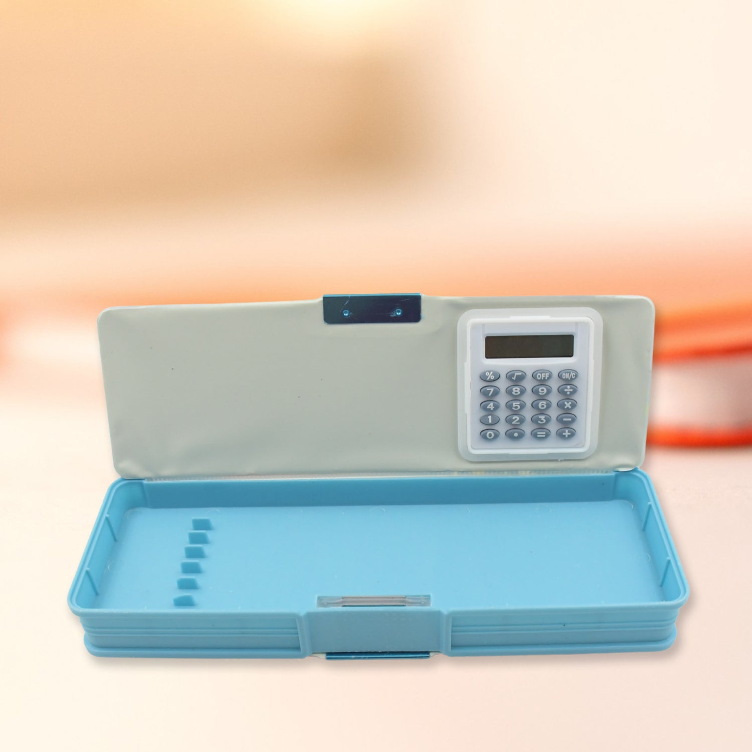 Double Sided Magnetic Geometry Box, Pencil Box with Calculator for Boys Art Plastic Pencil Box  for Girls and Boys - Bhavnagar Deodap