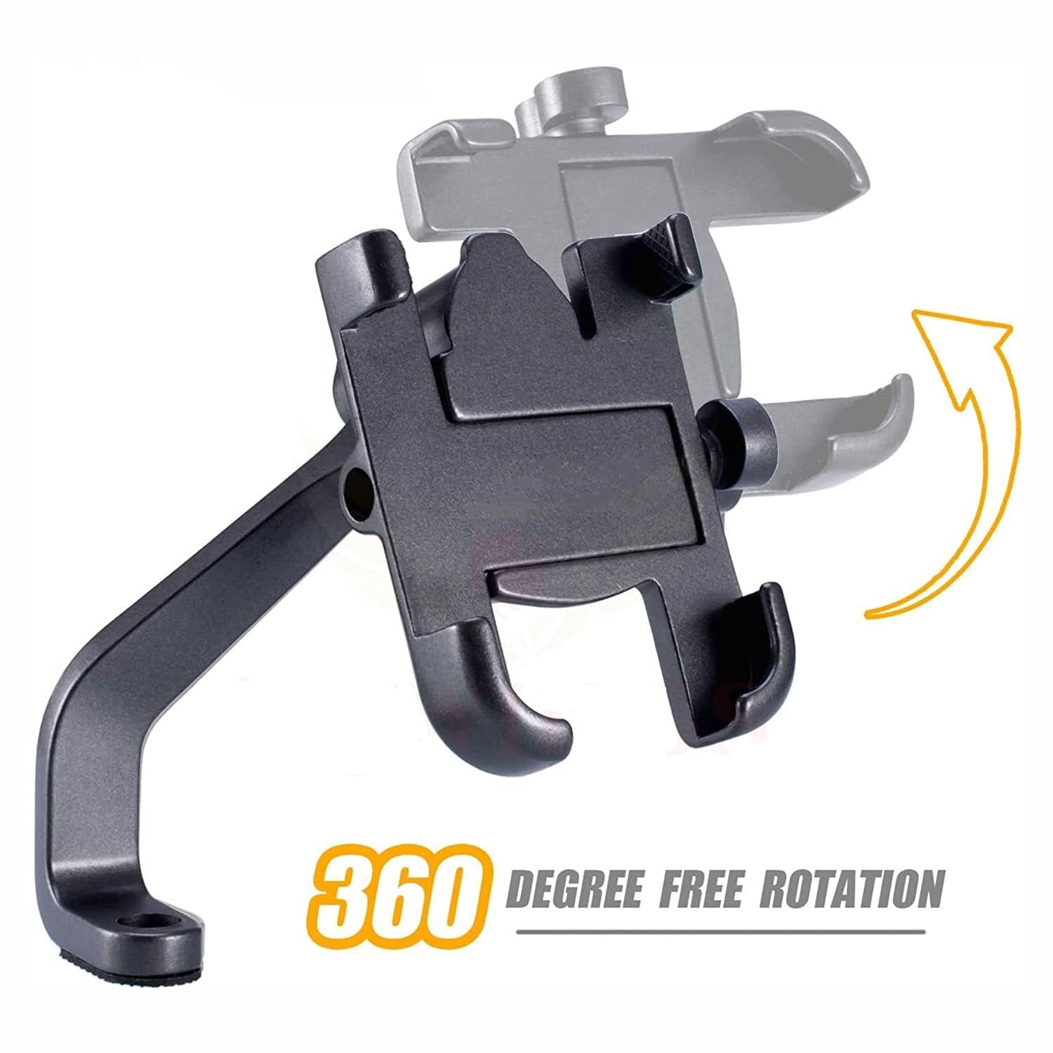 Full Metal Body Bike & Scooty 360 Degree Rotating Mobile Holder Stand for Bicycle, Motorcycle, Scooty for Maps and GPS Navigation Fits All Smartphones (1 Pc) - Bhavnagar Deodap