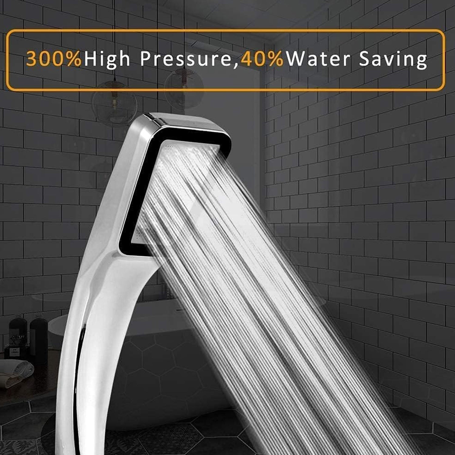 High Pressure Shower Head,Wenini 300 Holes Handheld Showerhead Powerful Boosting Spray Bath Water Saving For Bathroom (1 Pc) - Bhavnagar Deodap