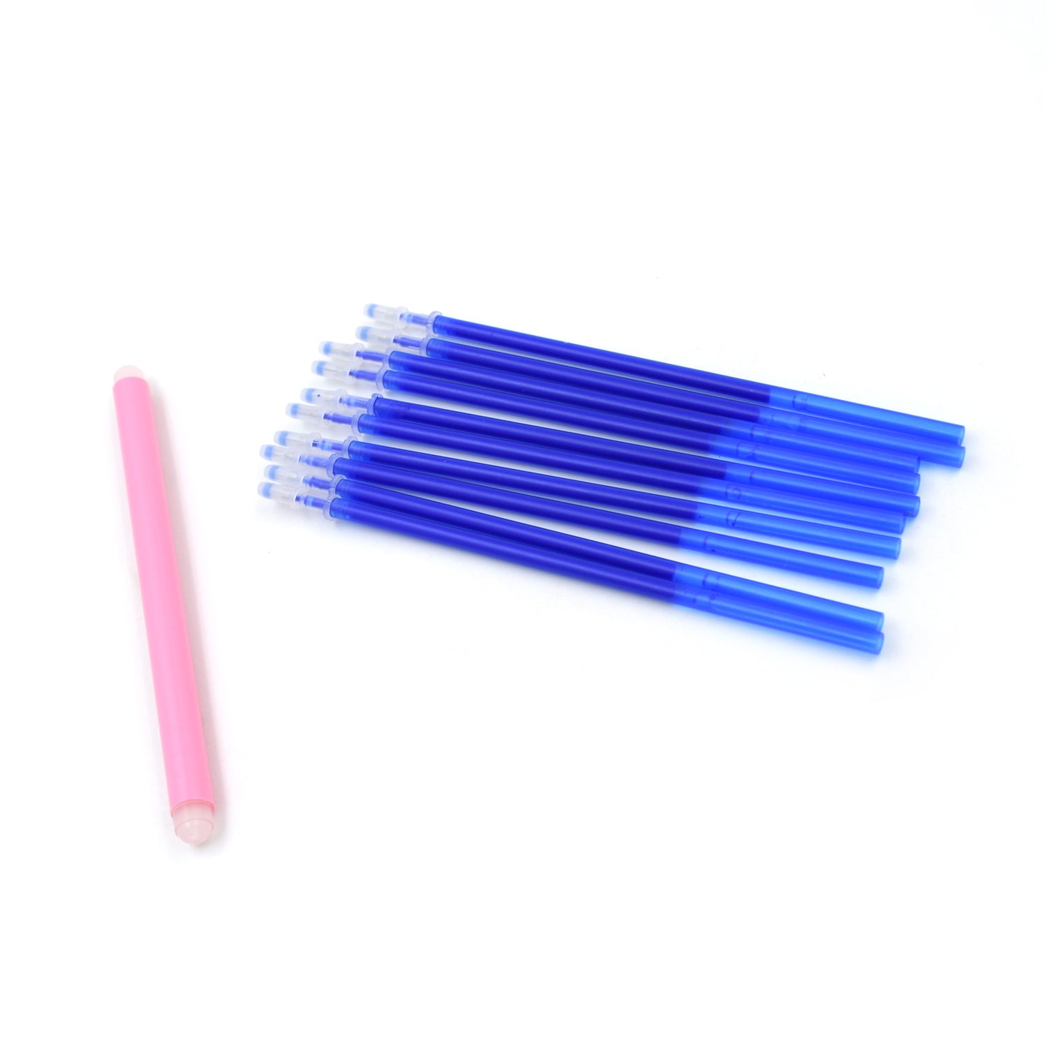 School Office Erasable Fabric Marking Pens, Full Needle Refills Blue Gel Pen Refill Replacement, for School Pen Writing Tools Kawaii Stationery (11 Pc Set) - Bhavnagar Deodap