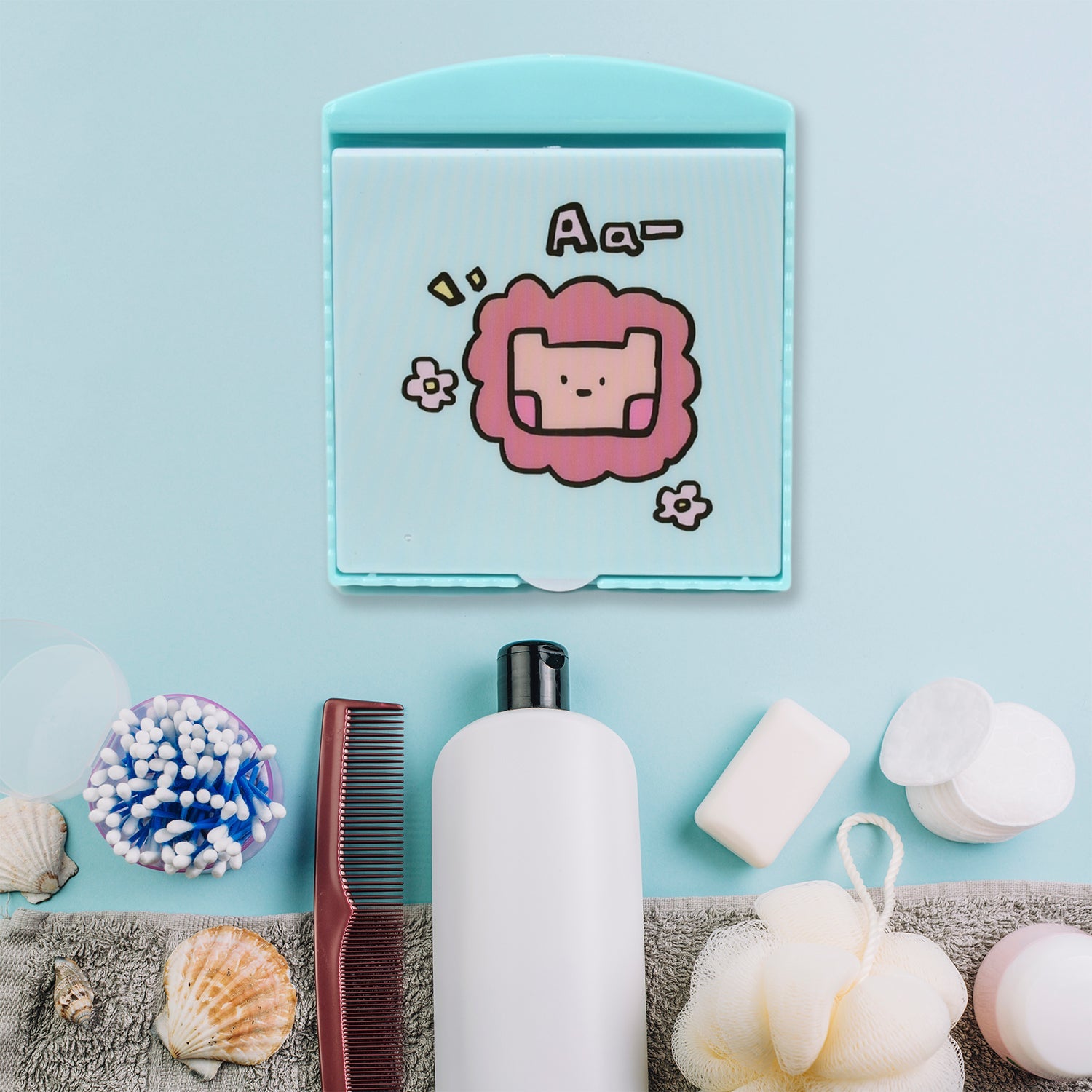 Double Hair Comb And Mirror Set For Women And Girls Casual And Travelling Use Folding Pocket Hairbrush, Mini Hair Comb Compact Travel Size, Hair Massage Comb, For Men Women And Girls - Bhavnagar Deodap