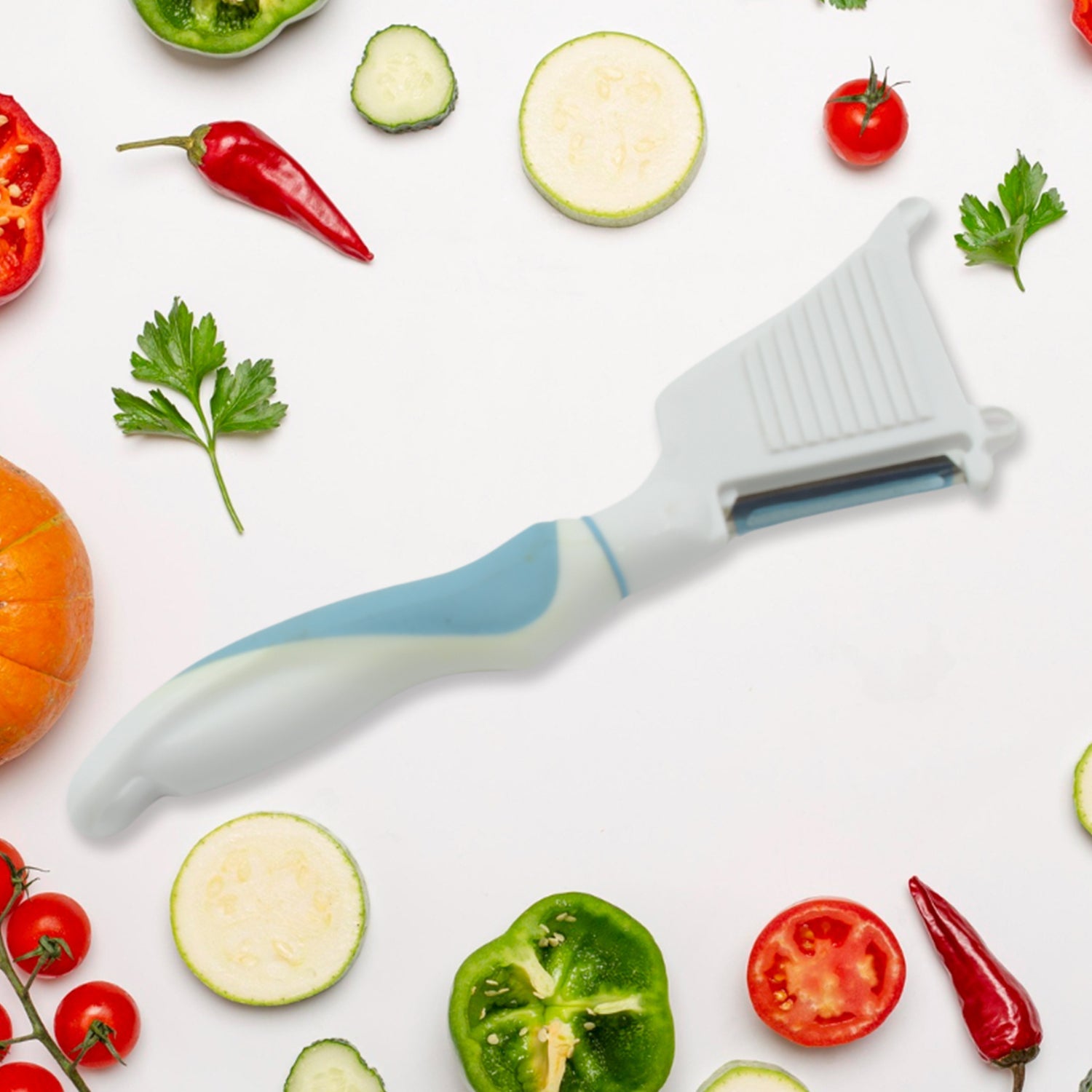 Multipurpose Peeler Brush, Vegetable Peeler with Brush, Multifunctional Fruits and Vegetable Cleaning Brush, Stainless Steel Potato Peelers, Home Kitchen Peeler with Long Handle (1 Pc ) - Bhavnagar Deodap