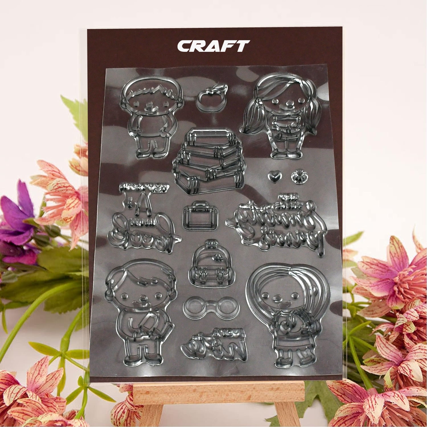 Reusable Rubber Stamp, TPR Stamp DIY Accessories Good Stamping Effect DIY Transparent Stamp Stick Repeatedly for Envelope for Diary for Invitation Letter Photo Album Decoration for Paper Crafts (Mix Design / 1 Set) - Bhavnagar Deodap