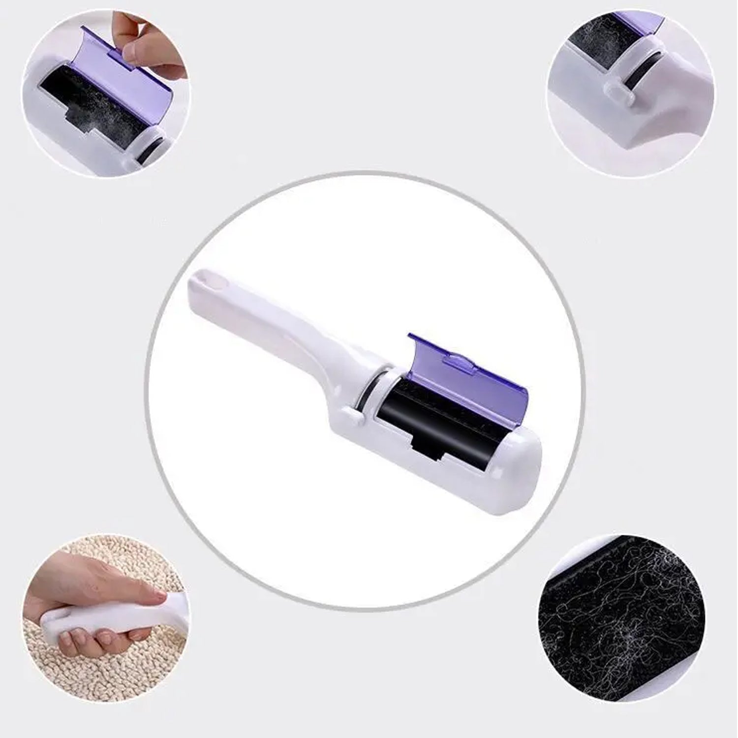 Hair Remover Lint Rollers For Pet Hair Pet Fur Remover Lint Remover Brush Keep The Animal And House Clean And Tidy, Clean Sheets, Carpet Cleaning, Suit Clean - Bhavnagar Deodap