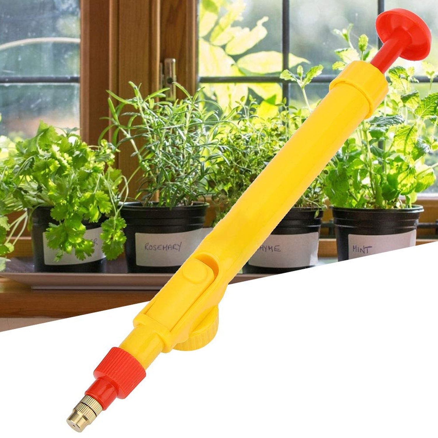 Water Bottle Spray Gun Nozzle Manual Adjustable Water Pump Garden & Washing Hand Held Sprayer, Watering Can Sprayer Pressure Nozzle Irrigation Tool and Pump for Efficient Care - Boost Your Gardening Experience (1 Pc) - Bhavnagar Deodap