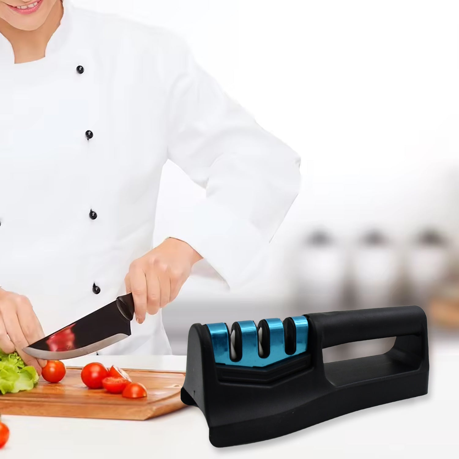 Knife Sharpener for Chefs & Serrated Knife (9in1) - Bhavnagar Deodap