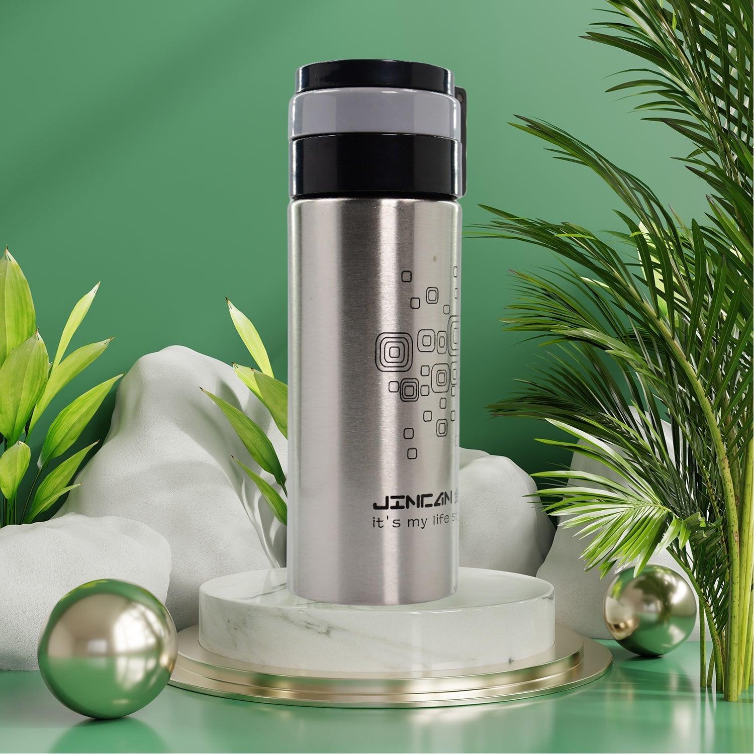 REUSABLE LEAK-PROOF THERMOS STEEL FOR HOME OFFICE GYM FRIDGE TRAVELLING