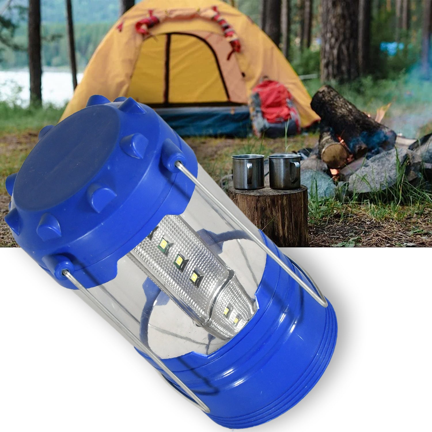 Camping Lanterns, White Light Safe Durable Tent Light Portable and Lightweight for Hiking Night Fishing for Camping, Waterproof Battery, Battery operated Light (Battery Not Included) - Bhavnagar Deodap