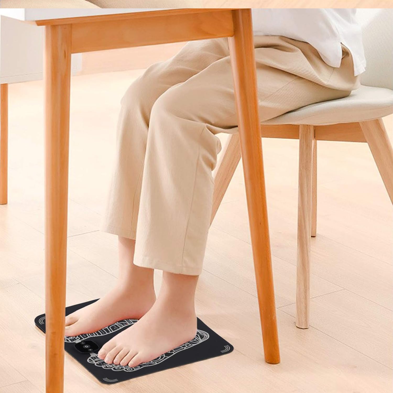 Remote Control Massage, USB Foot Massager, Electric EMS Foot Massage Machine, Rechargeable Portable Folding Automatic with 8 Mode 19 Intensity, 15 Minute Auto Run for Legs, Body, Hand Therapy - Bhavnagar Deodap