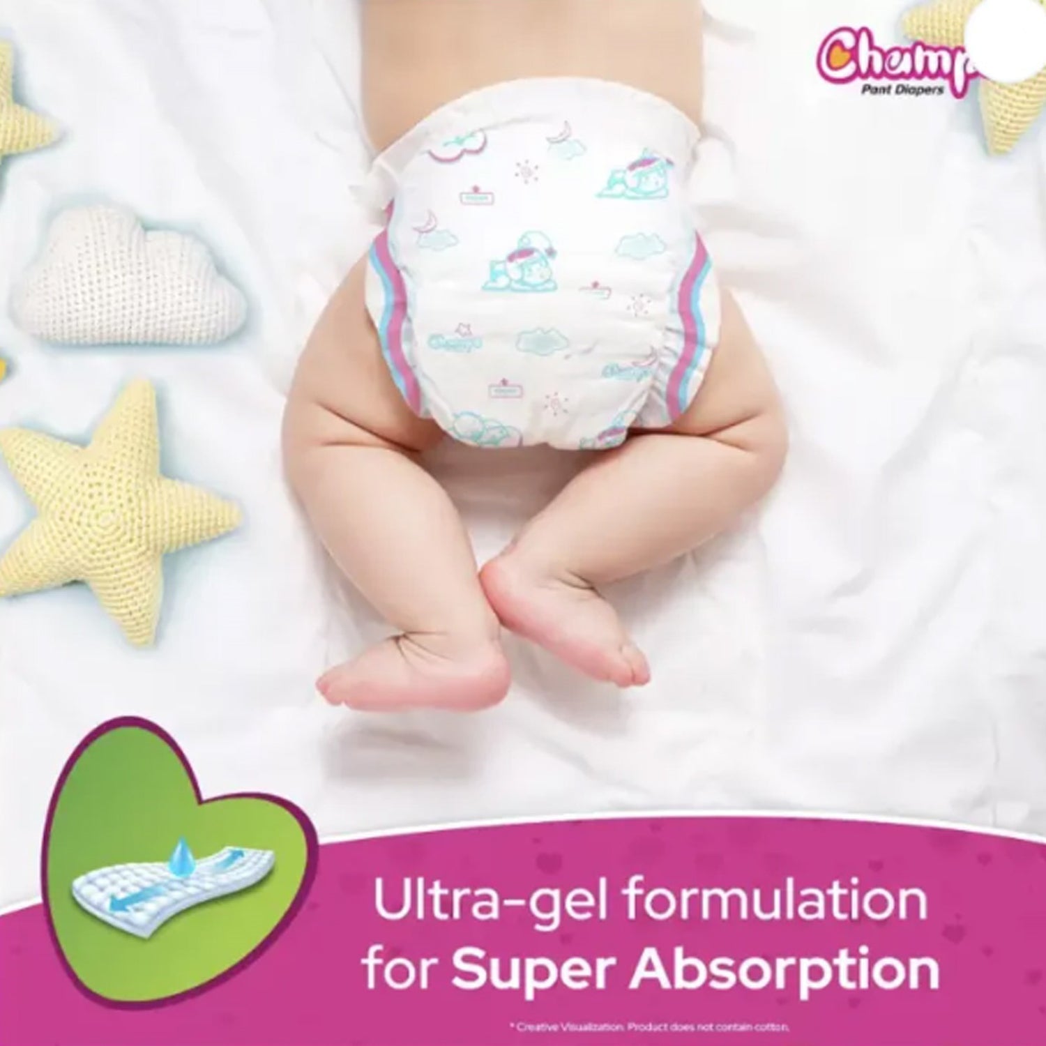 Champs Small Baby Large Diaper Pants (5 Pcs): Ultra-Absorbent for Travel - Bhavnagar Deodap