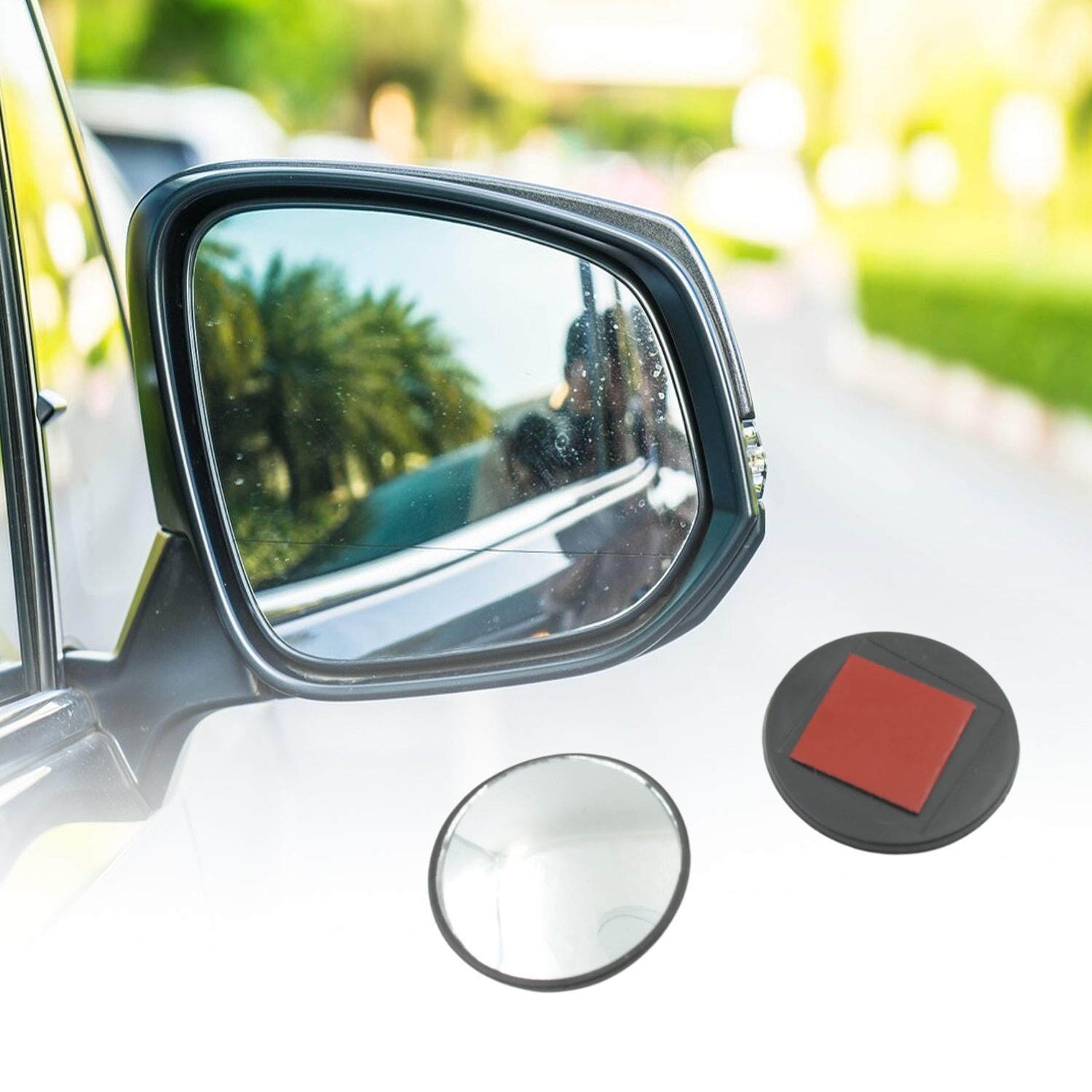 Car Blind Spot Side Mirror Round HD Glass Blindspot Mirror Convex Rear View Mirror, Car Mirror Accessories Suitable All Cars, Frameless Design (2 Pcs Set ) - Bhavnagar Deodap