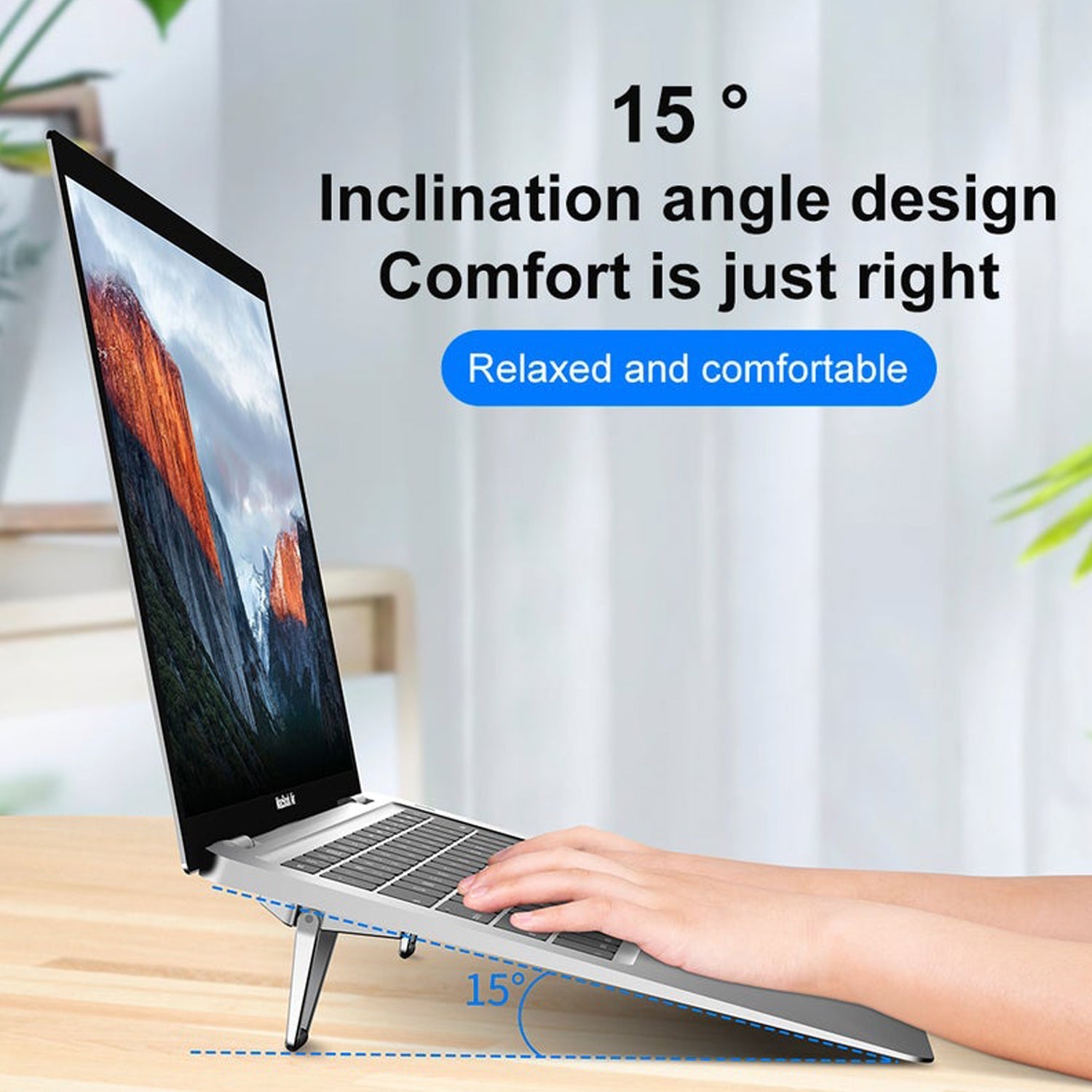 Mini Premium Metal Folding Portable Stand Compatible with Every Laptop, Keyboard and Tablet - Bhavnagar Deodap