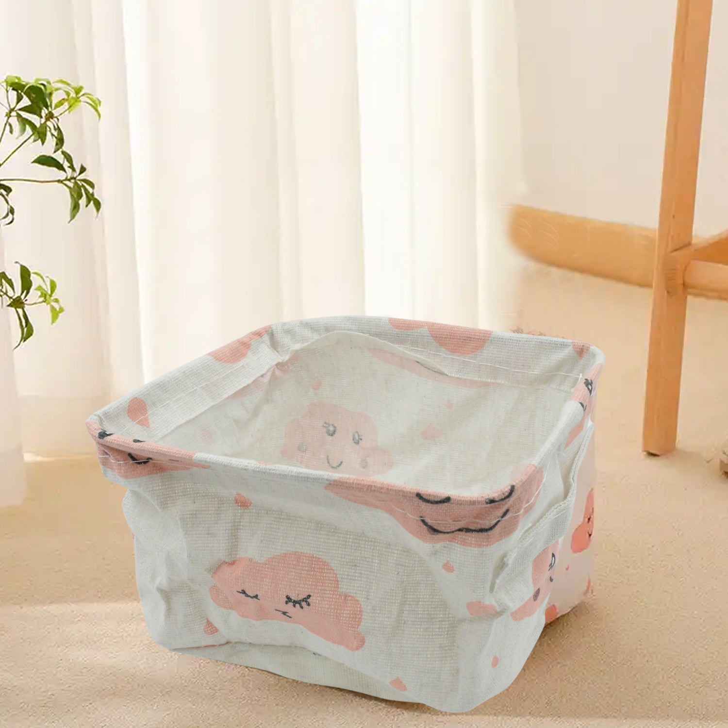 Small Foldable Storage Boxes Cubes Container Organizer Baskets Fabric Drawers Bedroom, Closet, Toys, Thick Cloth Shimmer, Home Decor Organizers Bag for Adult Makeup, Baby Toys liners, Books - Bhavnagar Deodap