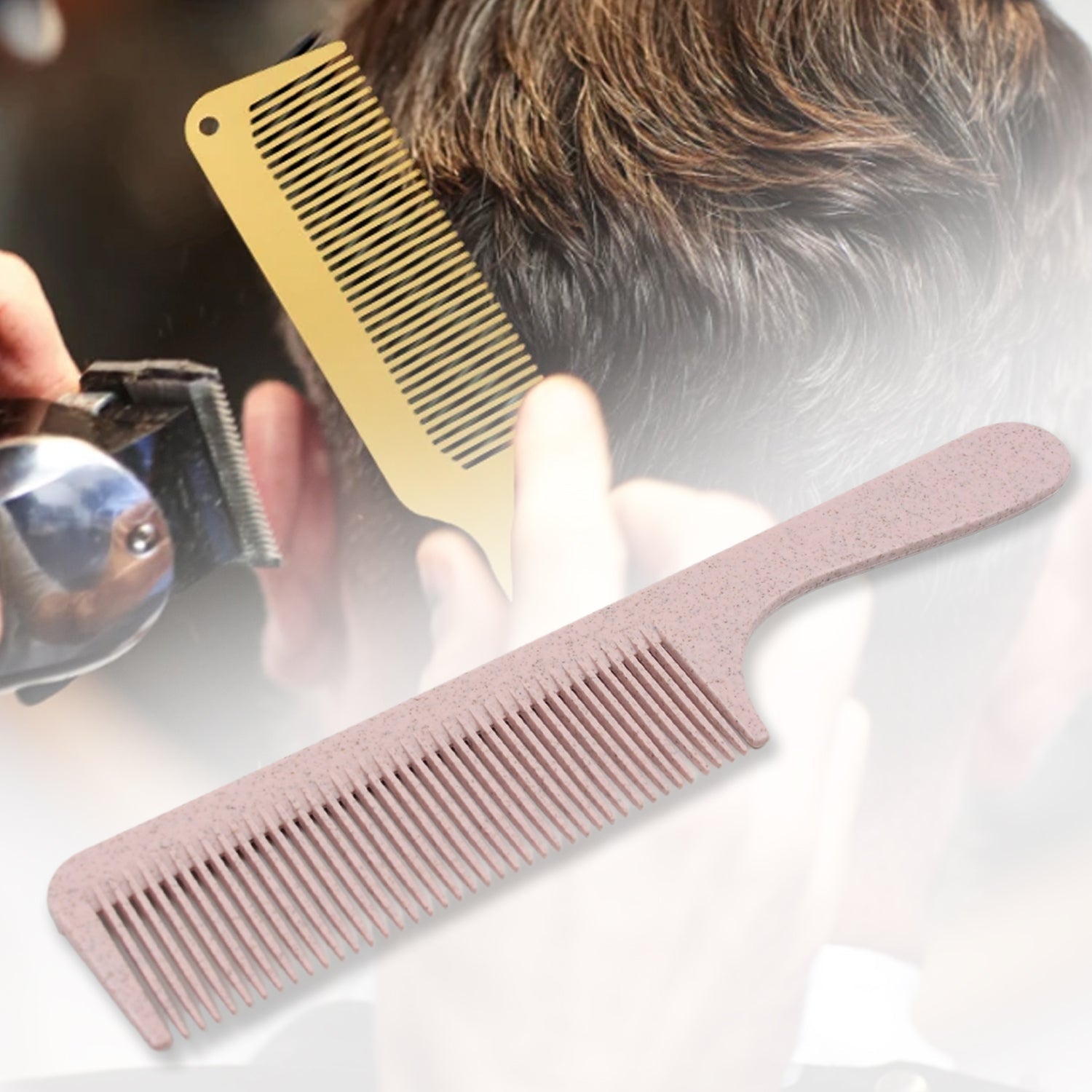 Barber Comb, Lightweight Plastic Comfortable Hair Comb Durable for Bathroom for Salon, Hair Comb Beauty Tool Use For Men & Women (1 Pc) - Bhavnagar Deodap