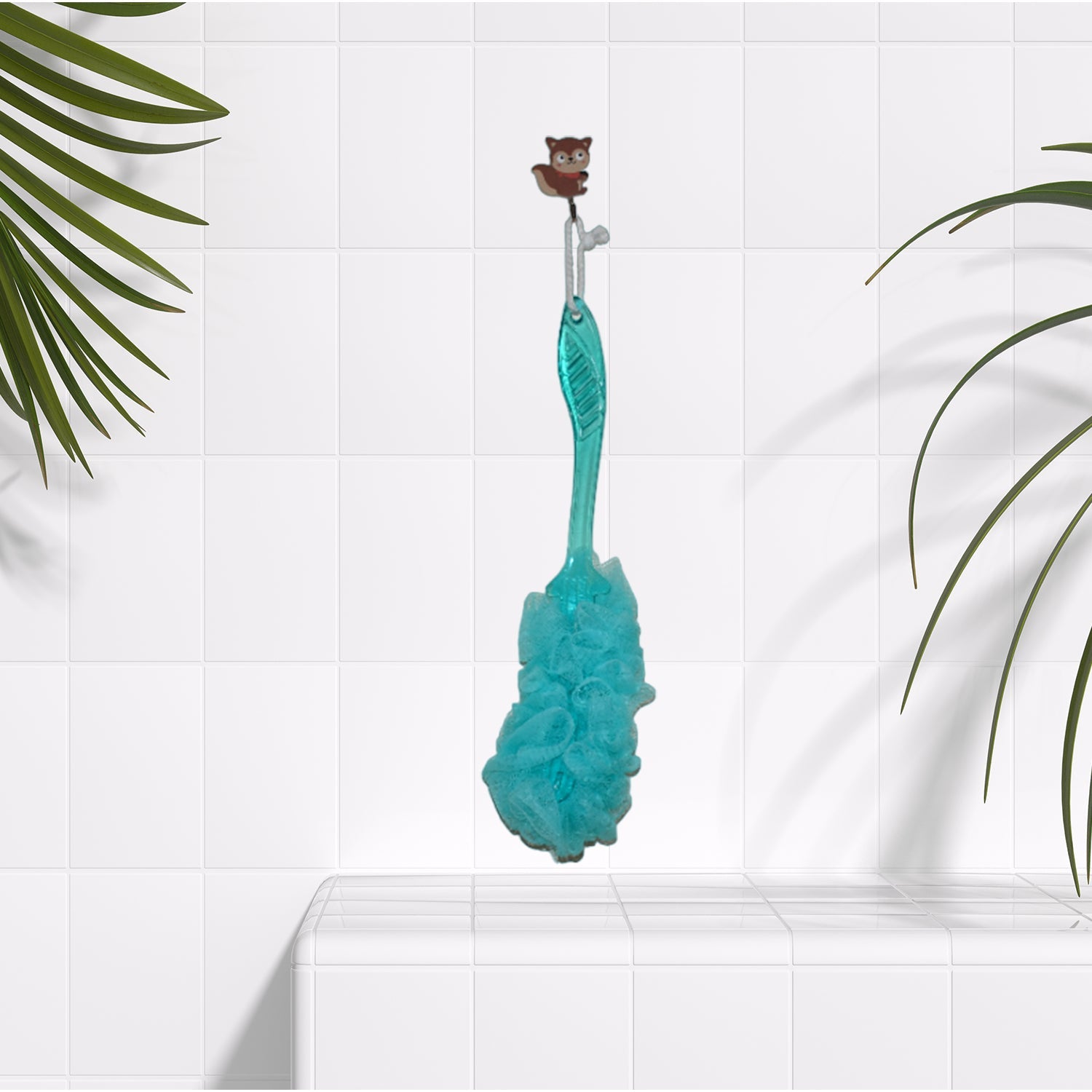 Loofah Back Scrubber for Shower, Long Handle Bath Sponge Shower Brush, Soft Nylon Mesh Back Cleaner Washer, Body Bath Brush for Women and Men, Bathroom Shower Accessories (45 Cm) - Bhavnagar Deodap