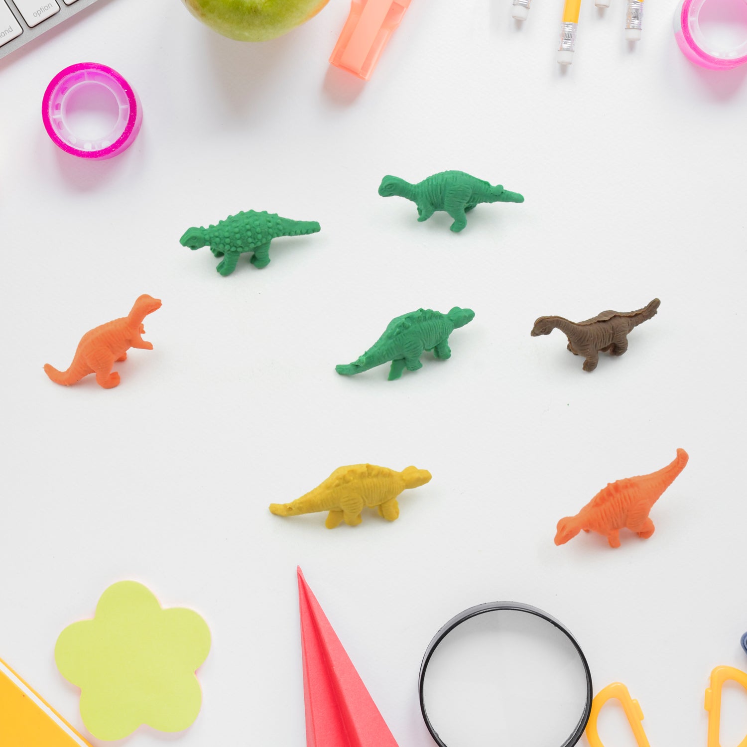 7 Piece Dinosaur Shaped Erasers for Kids - Animal Erasers, 3D Puzzle - Bhavnagar Deodap