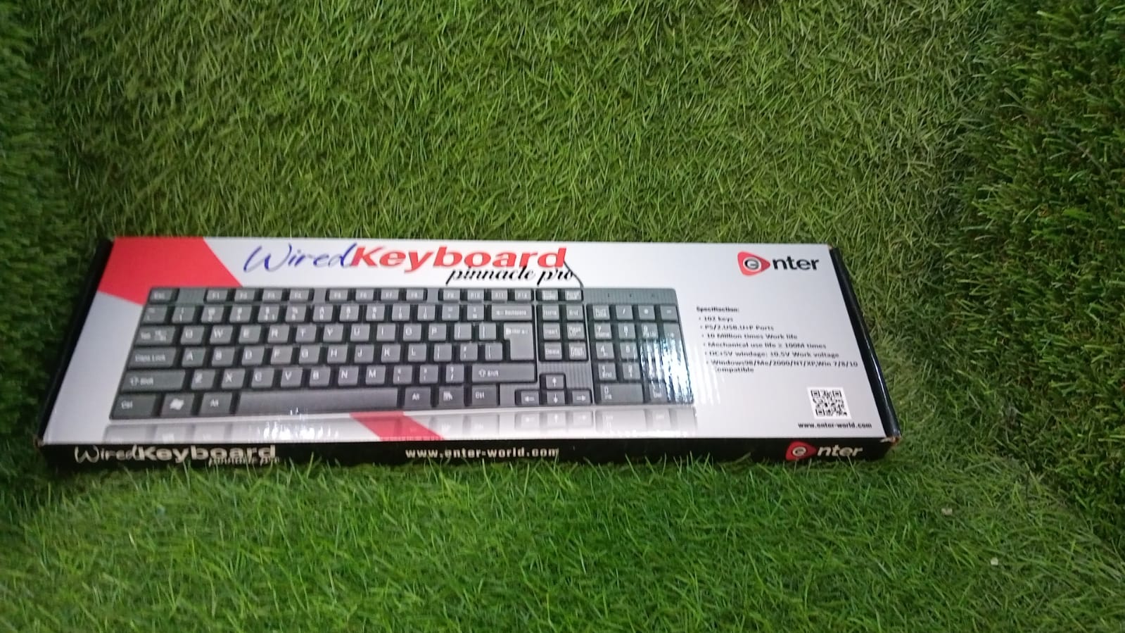 Wired USB 102 Keys, Ergonomic Portable Typewriter Keyboard for Home Office, Plug and Play - Bhavnagar Deodap