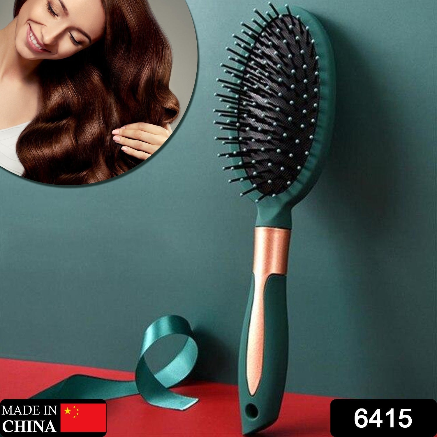 Massage Comb, Air Cushion Massage Hair Brush Ergonomic Matt Disappointment for Straight Curly Hair Cushion Curly Hair Comb for All Hair Types, Home Salon DIY Hairdressing Tool  (1 Pc) - Bhavnagar Deodap