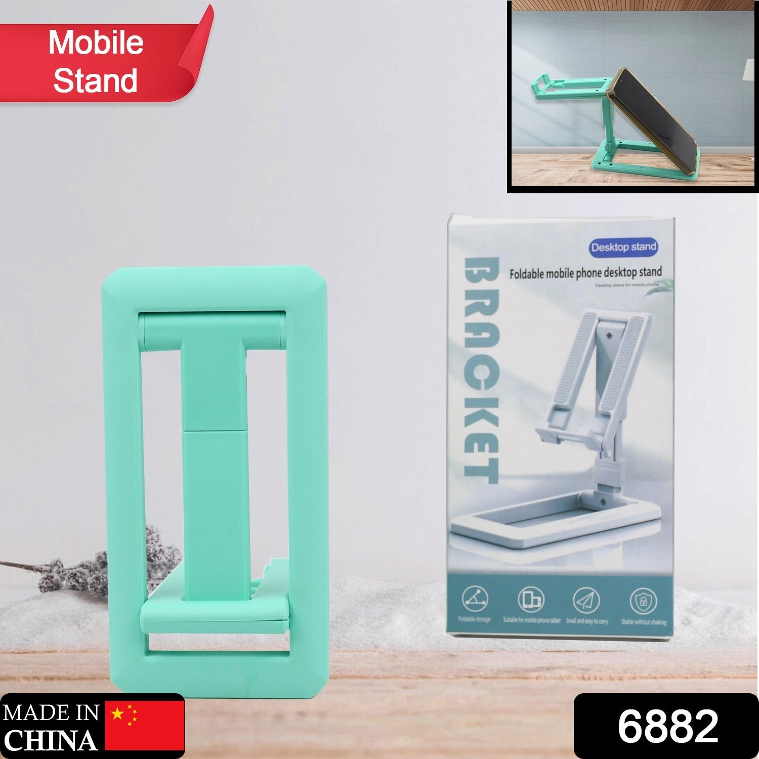 Mobile Phone Stand Mobile Phone Holder Table Adjustable Angle Height Foldable Non-Slip Sturdy Mobile Phone Holder Desktop Phone Holder for All Smartphones - Bhavnagar Deodap