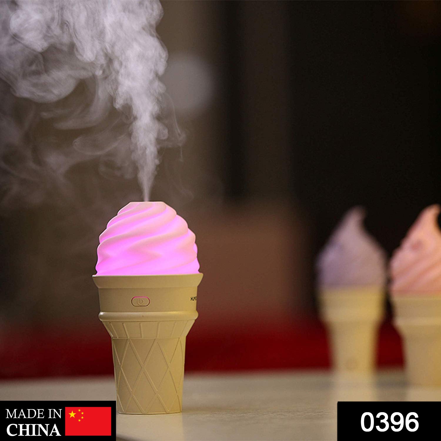 Ice Cream Design LED Humidifier for Freshening Air & Fragrance (Multicoloured) - Bhavnagar Deodap