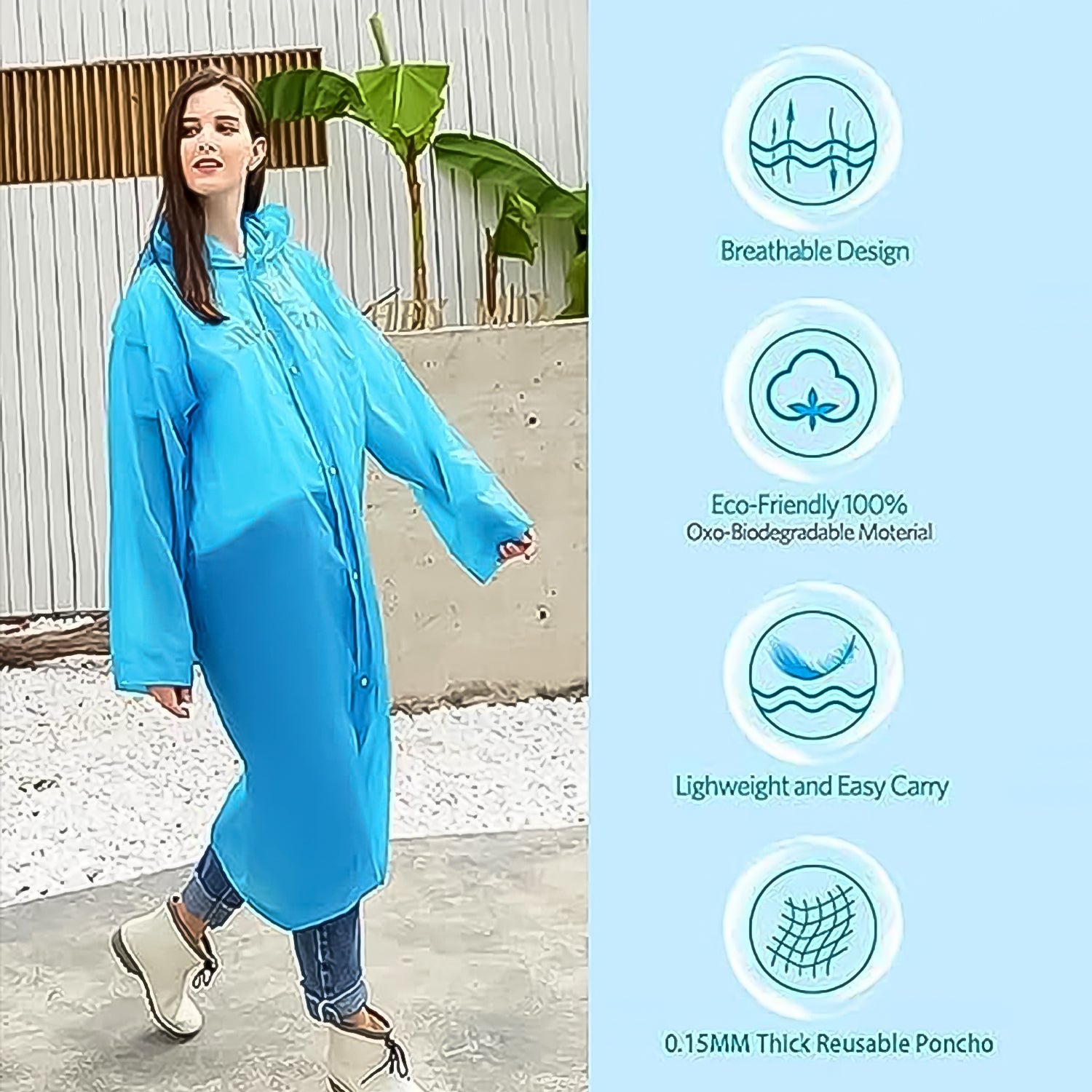 Fashion Portable Adult Rain Coat (1pc) - Bhavnagar Deodap