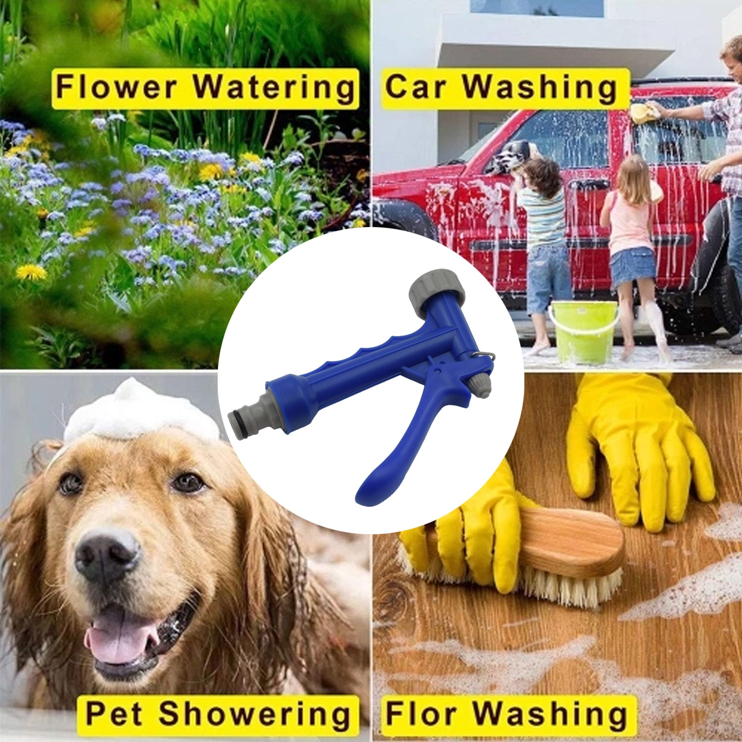 Garden Hose Spray Gun Garden, Waterpipes Sprayer Spray Home Hose, Garden hose Water hose hose nozzle home car wash water gun set garden watering multi-function water gun - Bhavnagar Deodap