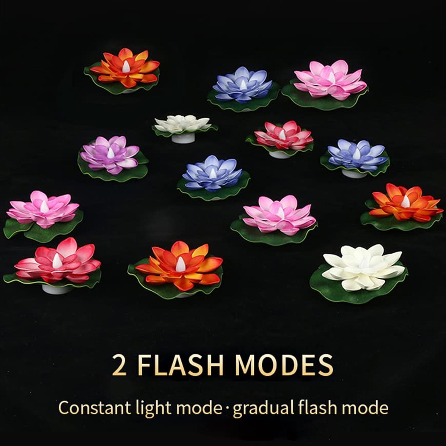 Smokeless LED Lotus Candles (2 Pc): Indoor/Outdoor Décor - Bhavnagar Deodap