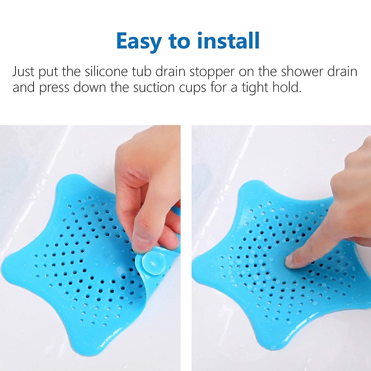 Star Shape Suction Cup Kitchen Bathroom Sink Drain Strainer Hair Stopper Filter, Star Shaped Sink Filter Bathroom Hair Catcher, Drain Strainers Cover Trap Basin (1 Pc) - Bhavnagar Deodap