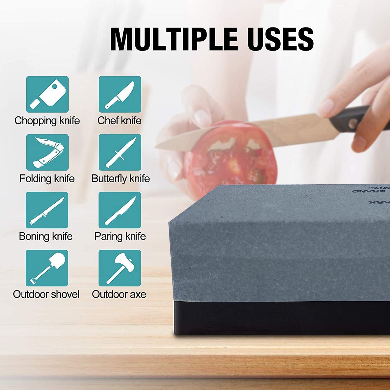 Silicon Carbide German Combination Stone, Dual Sided Stone for Knife and Tools Sharpening with Safety Case - Bhavnagar Deodap