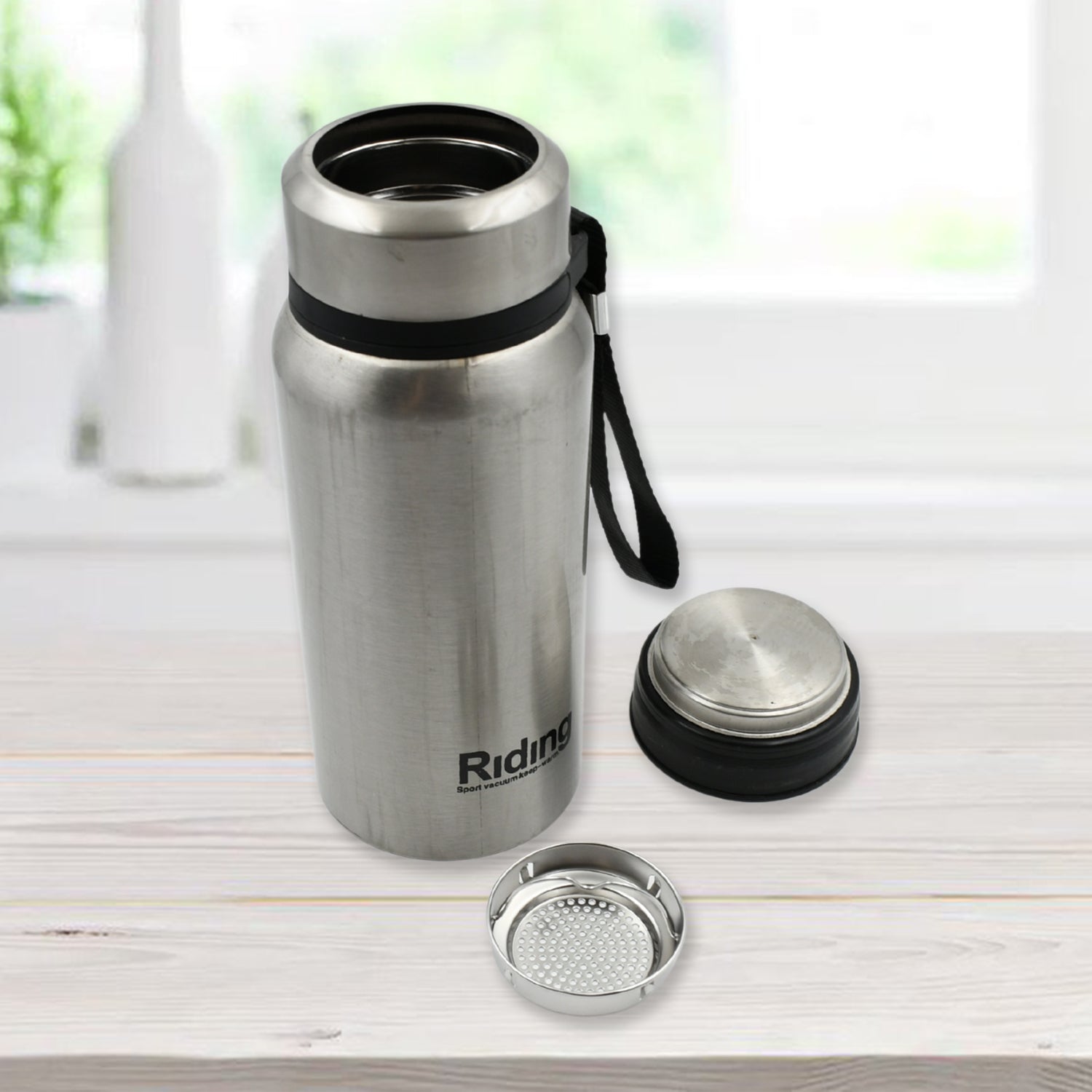 Stainless Steel Water Bottle With Dori Easy to Carry Leak Proof, Rust Proof, Hot & Cold Drinks, Gym Sipper BPA Free Food Grade Quality, Steel fridge Bottle For office / Gym / School (600 Ml) - Bhavnagar Deodap