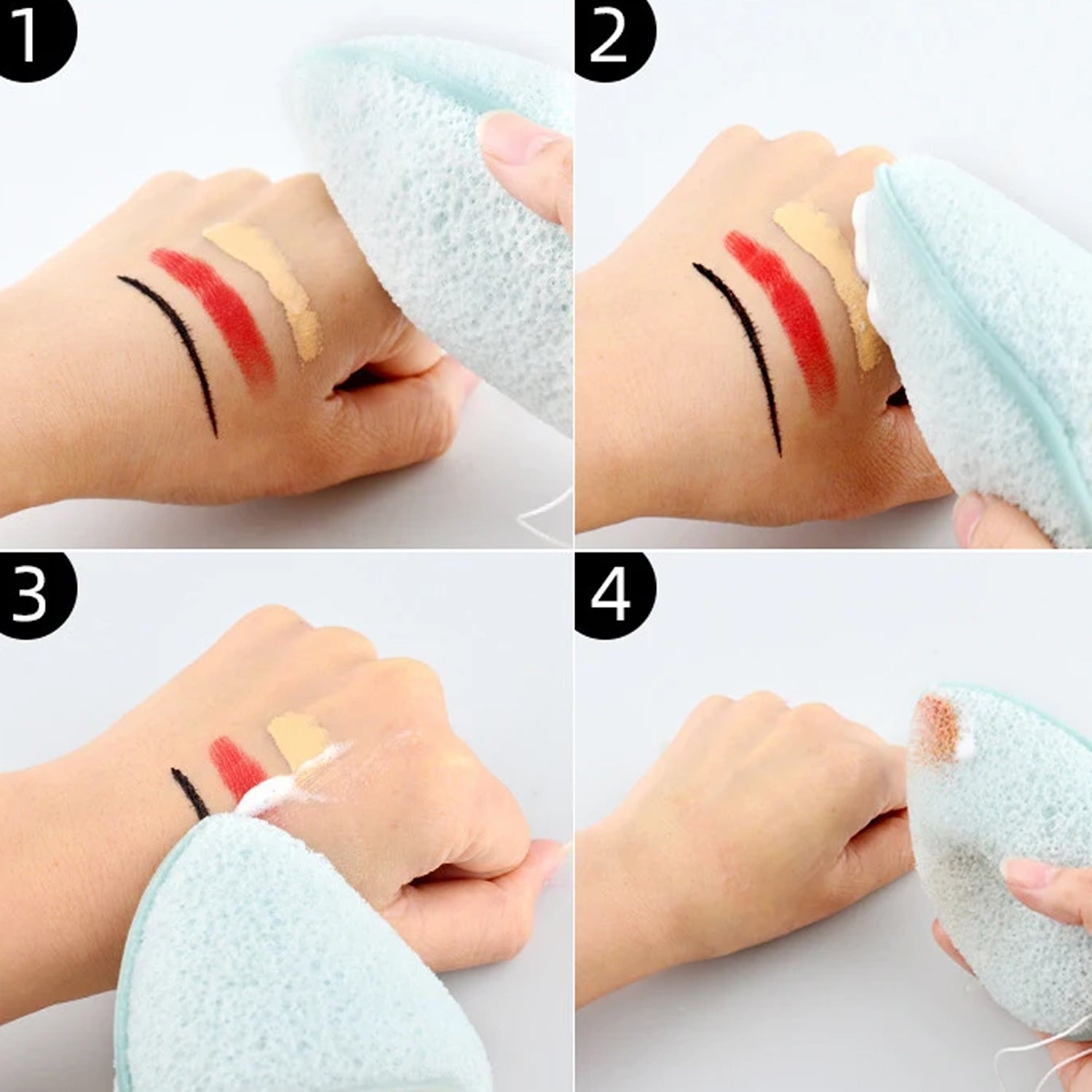 Reusable Facial Sponge for Daily Cleansing and Gentle Exfoliation, Makeup Remover, Face Wash Sponge, Makeup and Dead Skin, Cleansing Sponge for Dry & Wet Use For Women’s (2 Pcs Set) - Bhavnagar Deodap