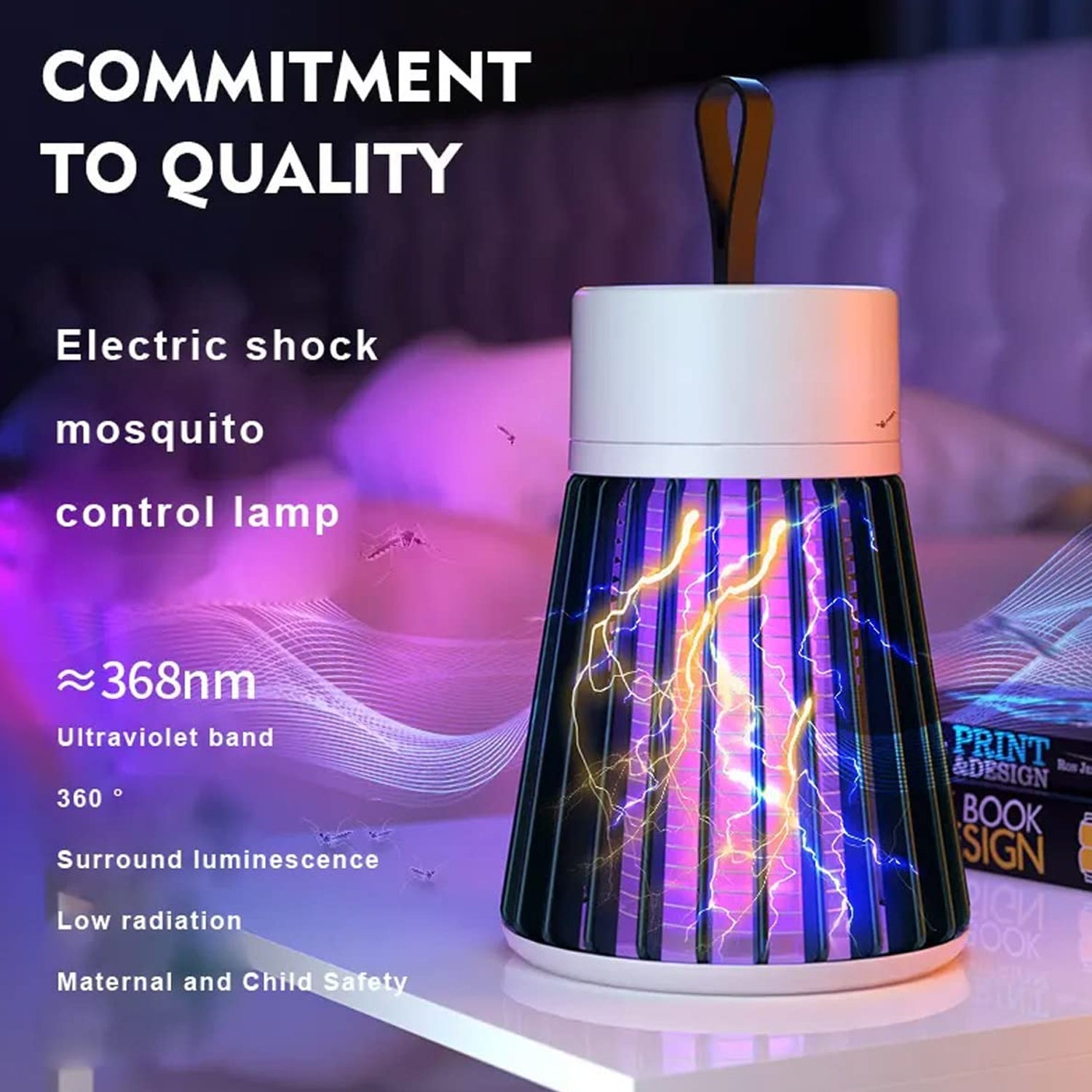 Mosquito Killer Machine  Mosquito Killer USB Powered Bug Zapper Mosquito Lamp For Home Electric LED Lamp Mosquito Killer Indoor  /  Outdoor Mosquito Trap Machine - Bhavnagar Deodap