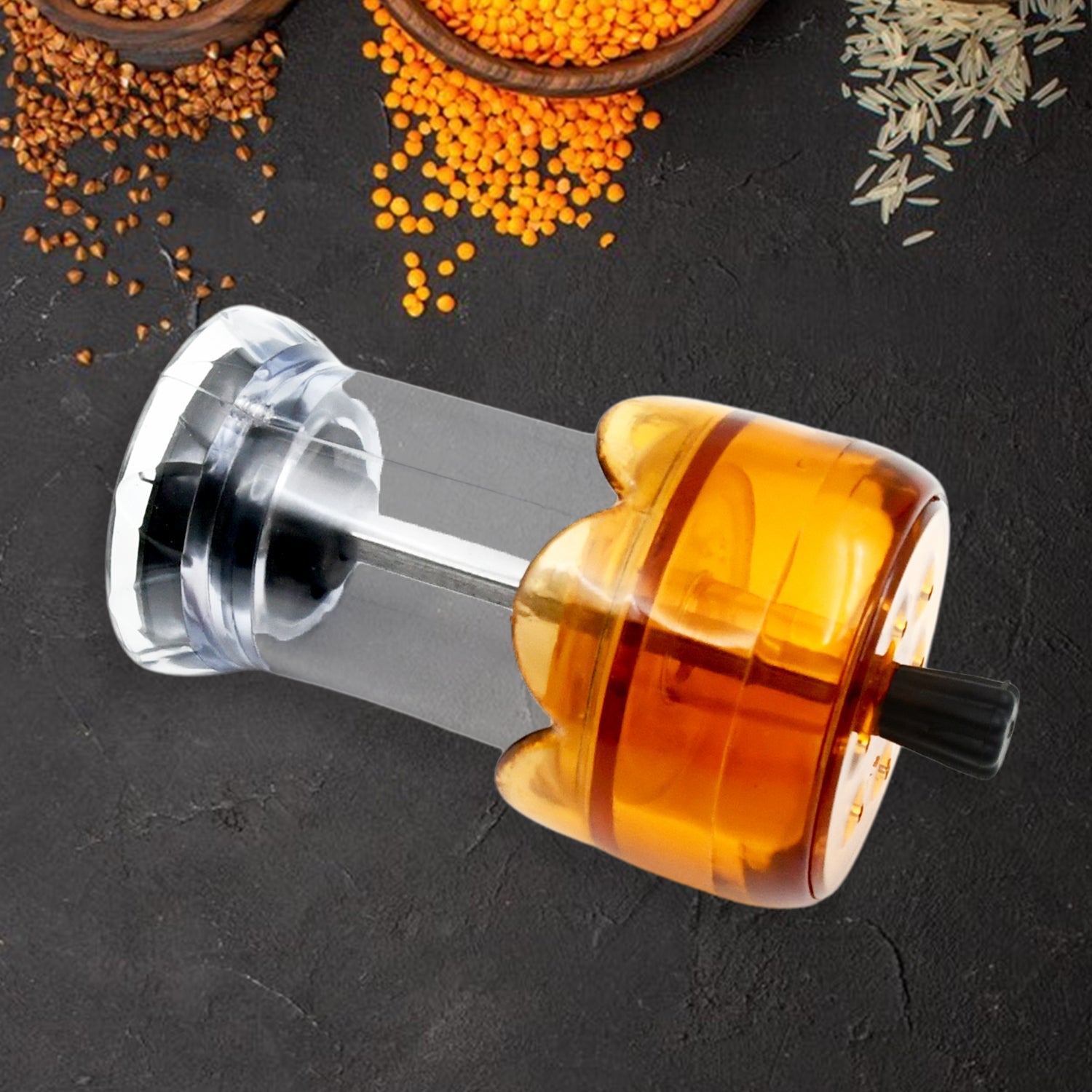 Miracle Transparent Plastic Salt and Pepper Grinder, Pepper Grinder Manual Pepper Grinding Tool, Pepper Crusher Grinder (1 Pc) - Bhavnagar Deodap