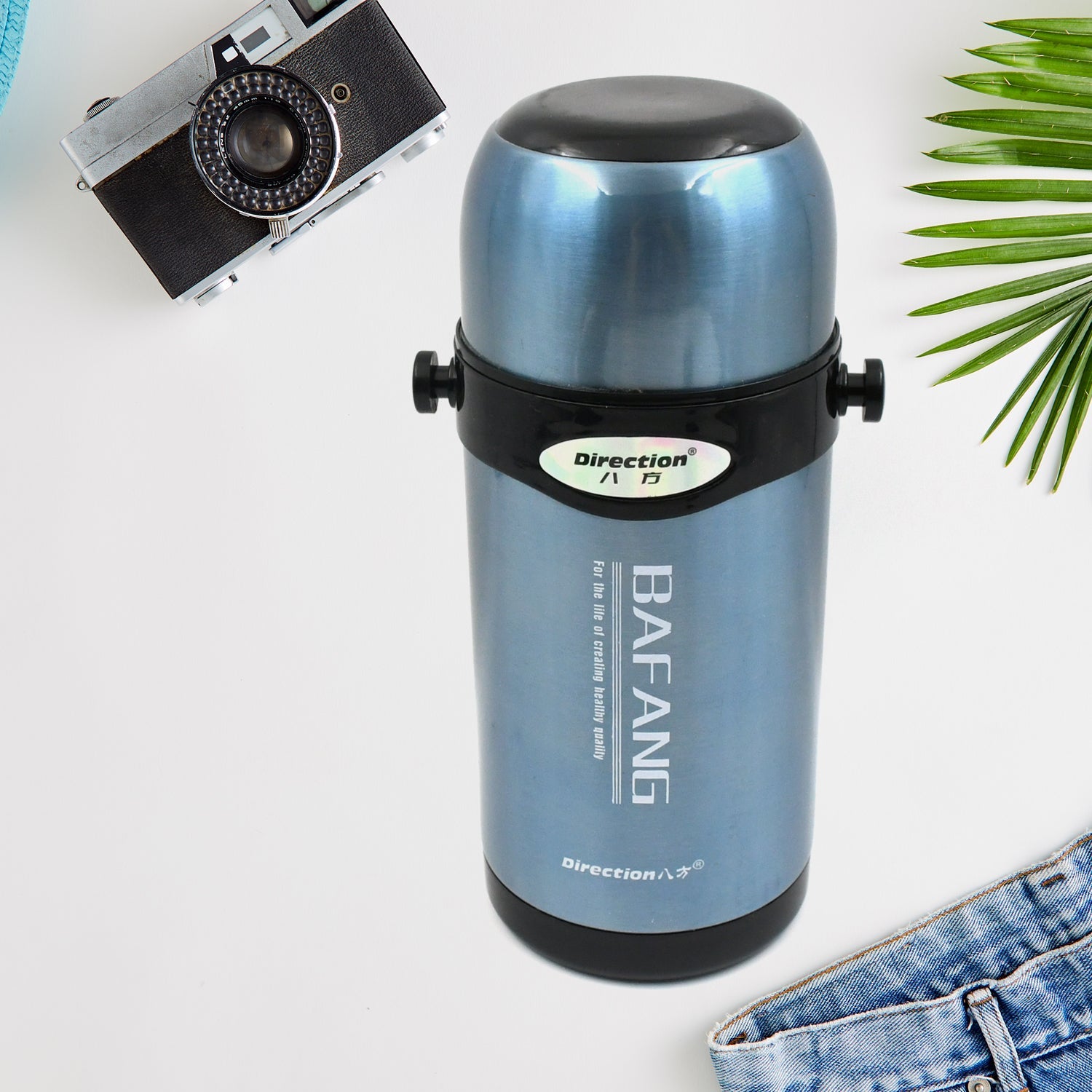 WATER BOTTLE FOR OFFICE, THERMAL FLASK, STAINLESS STEEL WATER BOTTLES, FRIDGE WATER BOTTLE, HOT & COLD DRINKS, BPA FREE, LEAKPROOF, PORTABLE FOR OFFICE / GYM / SCHOOL (450 ML) - Bhavnagar Deodap