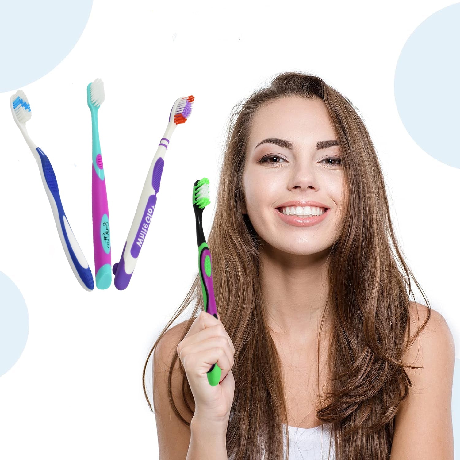 Soft Toothbrush With Plastic Round Box (10 pcs Set / Mix Color)  - Bhavnagar Deodap