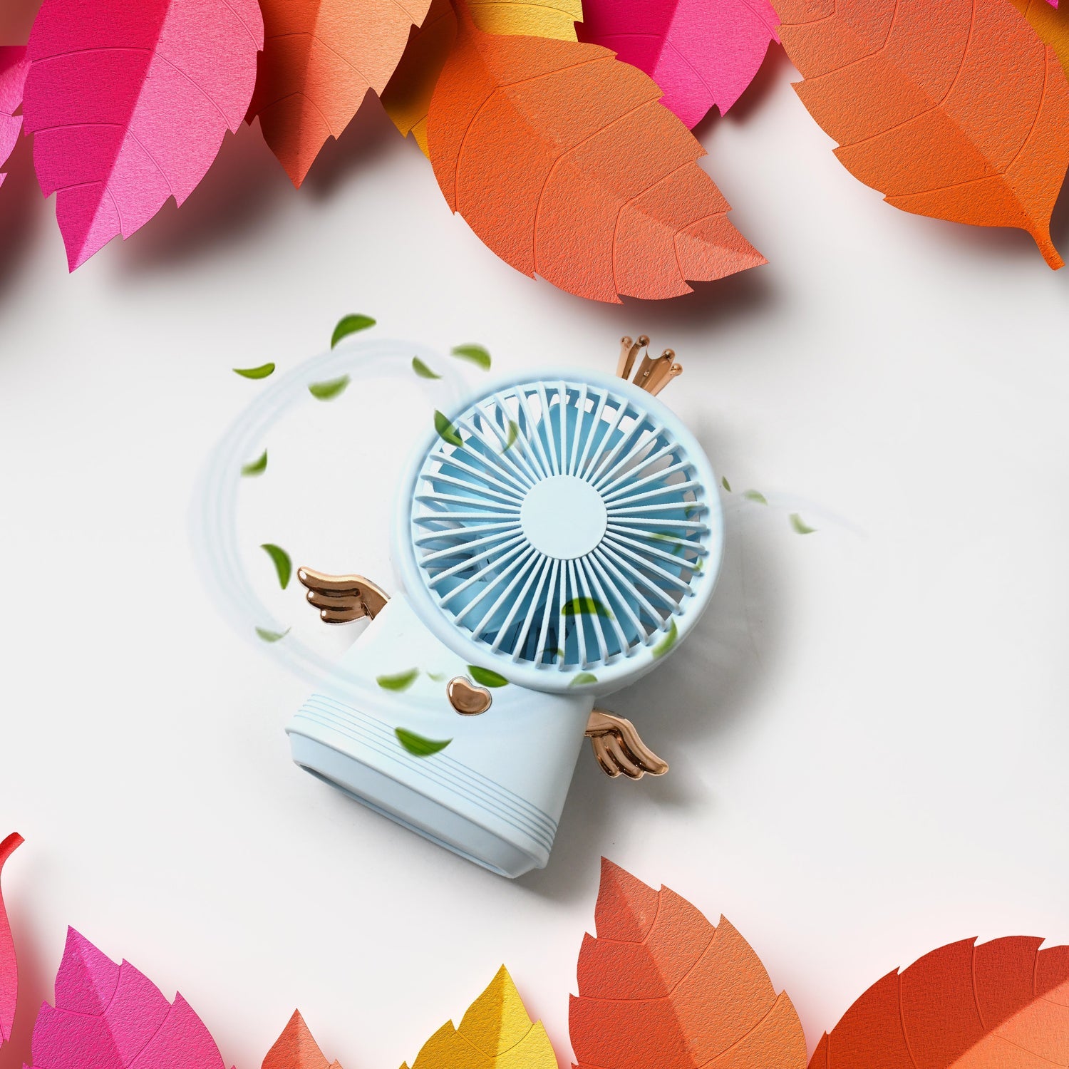 Cute Electric Mini Handheld Fan, Portable USB Rechargeable Mini Fan for Home, Office, Travel and Outdoor Use (1 Pc) - Bhavnagar Deodap