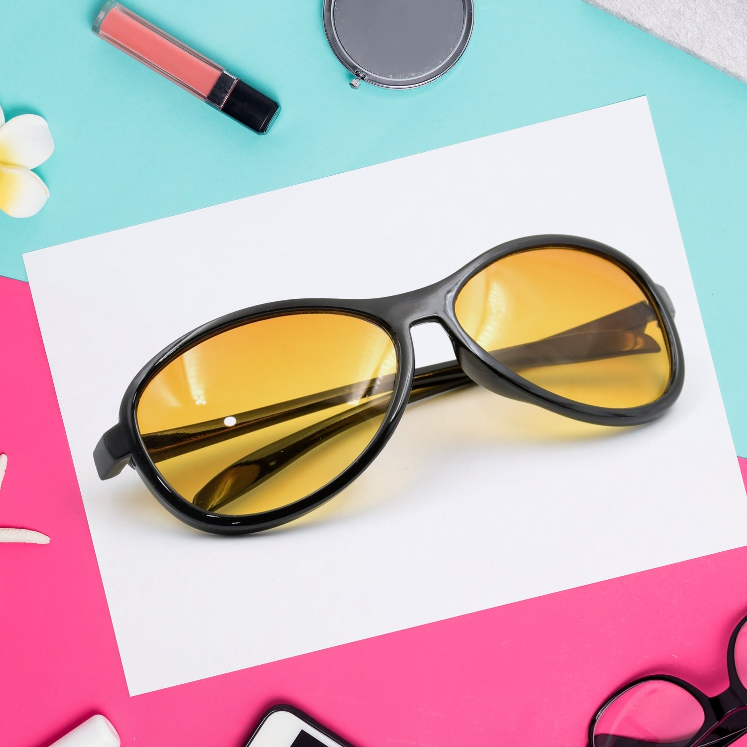 Smart Vision Glasses UV Protected Sunglasses, Lightweight and Attractive Design 3D classic Sunglasses for Men & Women, Lightweight, Both Outdoor and Indoor Use (1 Pc ) - Bhavnagar Deodap