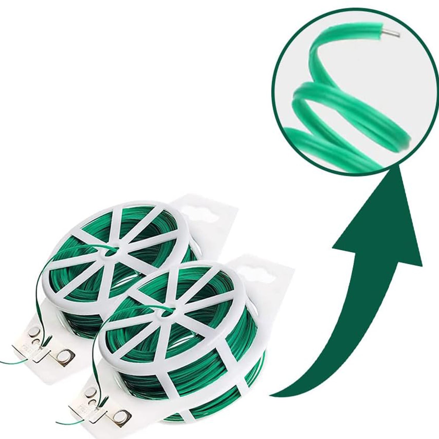 Garden Wire, Sturdy Plant Ties for Support, Garden Ties with Cutter for Tomatoes Vines, Plant Wire Tie Wire for Indoor, Outdoor, Home and Office Use (50 Mtr) - Bhavnagar Deodap