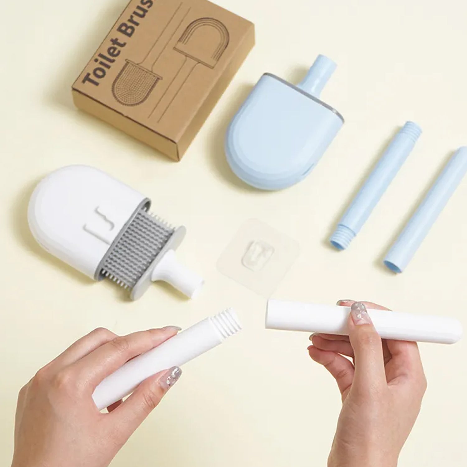 Silicone Toilet Brush with Holder Stand for Bathroom Cleaning - Bhavnagar Deodap