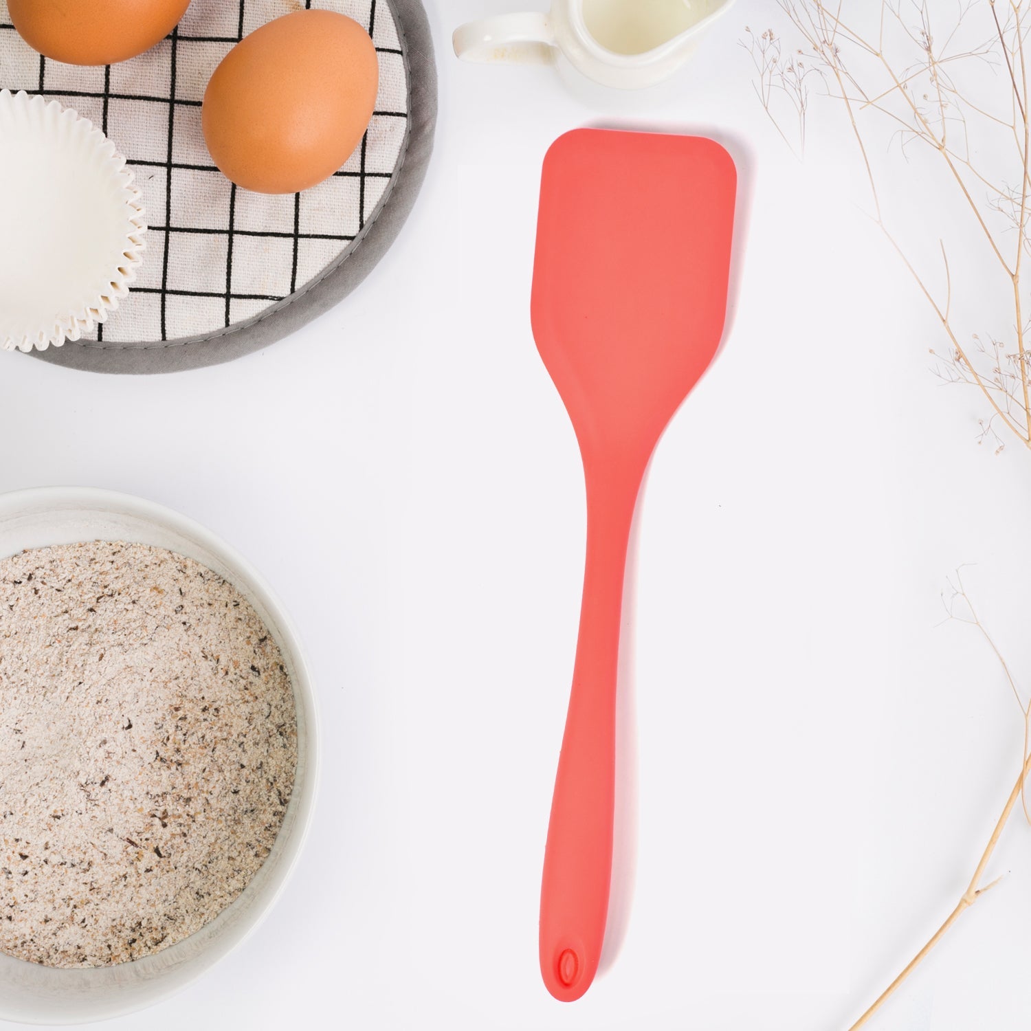 Silicone Spatula Spoon, High Heat Resistant to 480°F, Hygienic One Piece Design, Large Non Stick Cooking Utensil (30cm) - Bhavnagar Deodap