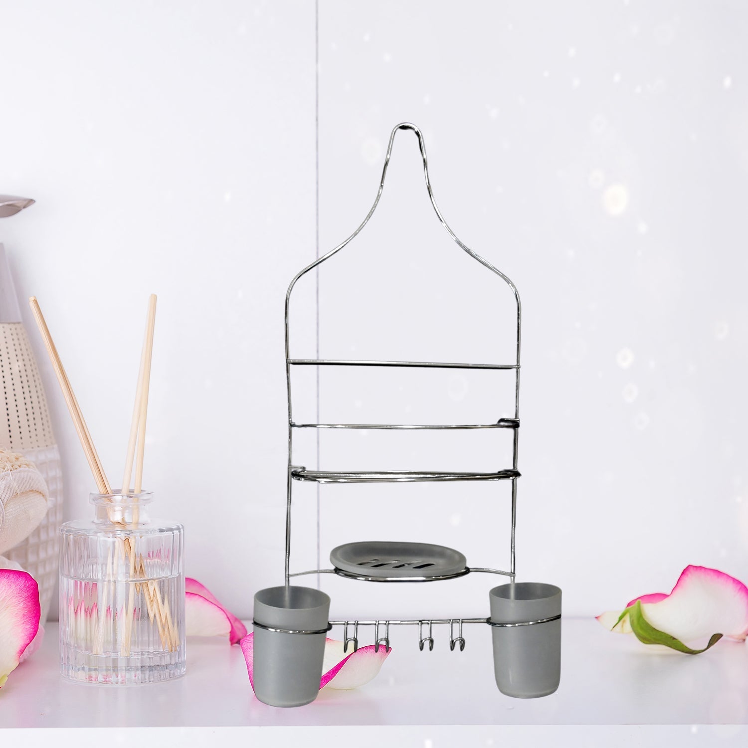 Multipurpose Stainless Steel Bathroom Shelf and Rack / Shower Caddy / Bathroom Storage Shelf / Holder / Bathroom Accessories for Home - Bhavnagar Deodap