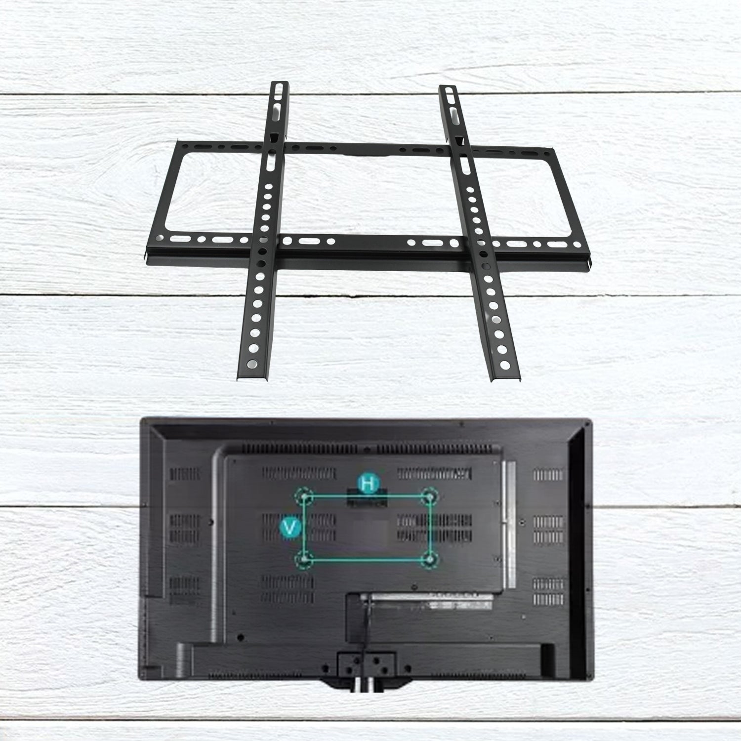 TV Wall Bracket Mount Slim Monitor Stand for 26 x 63, LCD LED 3D plasma Flat TVs Full Motion Heavy-Duty Wall Bracket, Sturdy and Strong Flat Screen Design TV Wall Mount (46cmx20cm) - Bhavnagar Deodap