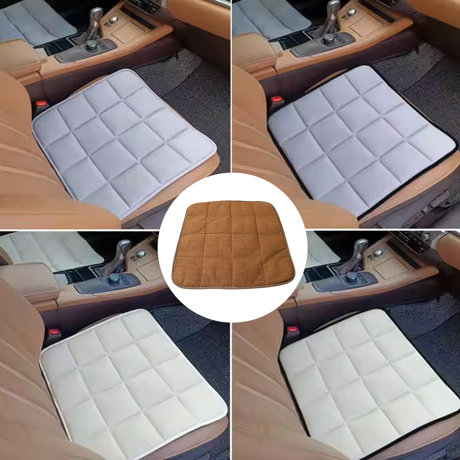 Square Shaped Bamboo Charcoal Filled Car Auto Seat Cushion Mat Cover - Bhavnagar Deodap