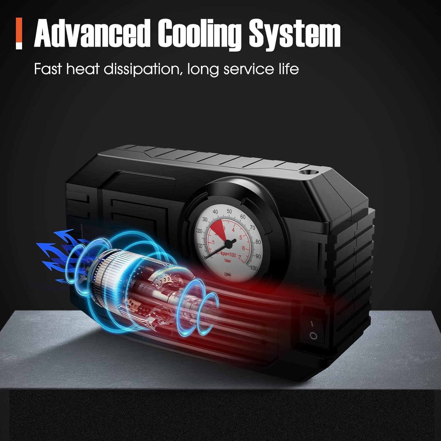 Tire Inflator Portable Air Compressor 12V Small Air Pump for Car Tires Bicycle Balloons, Cars, Bike, Bicycles and Other Inflatables with LED Light (12V) - Bhavnagar Deodap