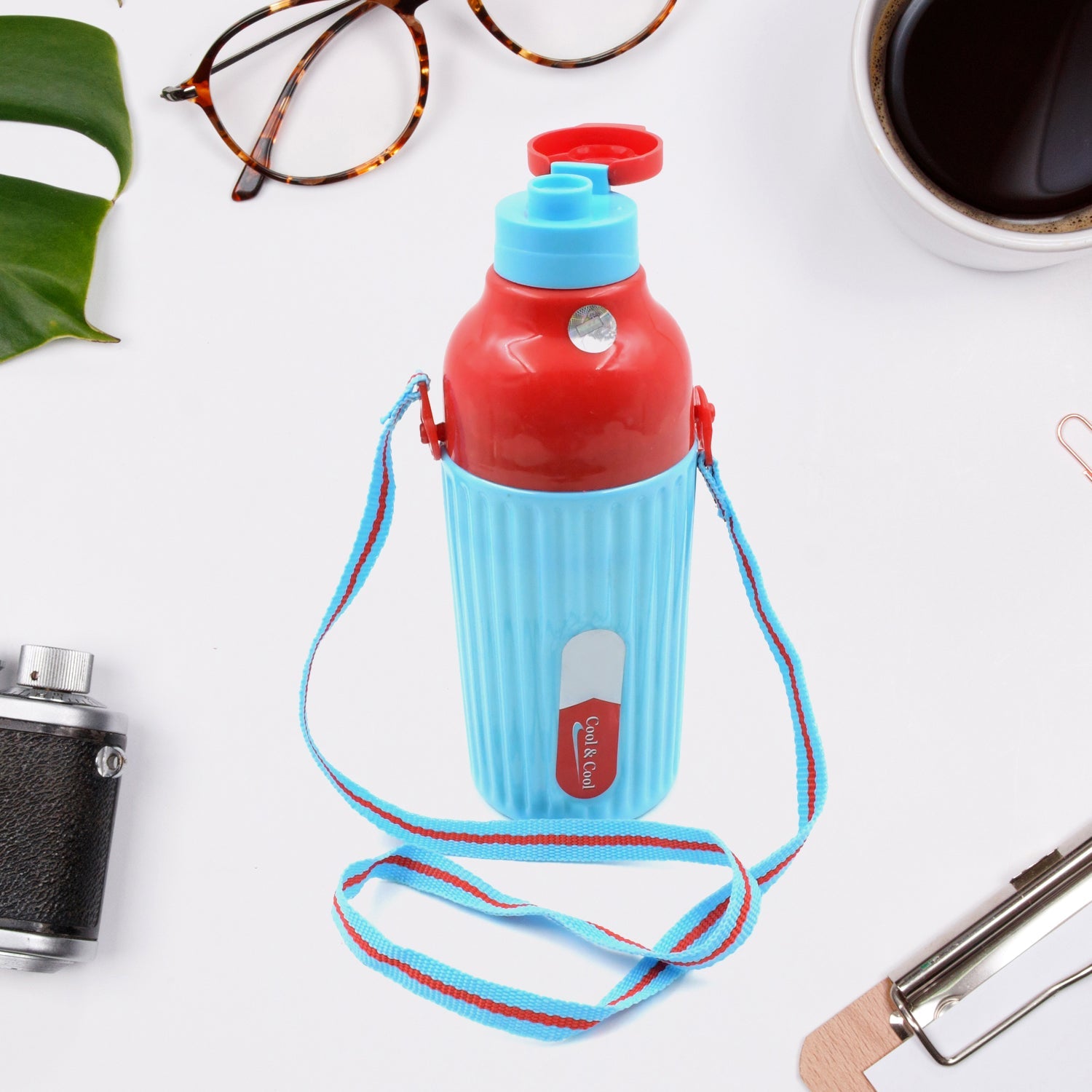 Plastic Sports Insulated Water Bottle with Dori Easy to Carry High Quality Water Bottle, BPA-Free & Leak-Proof! for Kids' School, For Fridge, Office, Sports, School, Gym, Yoga (1 Pc / 500ML) - Bhavnagar Deodap