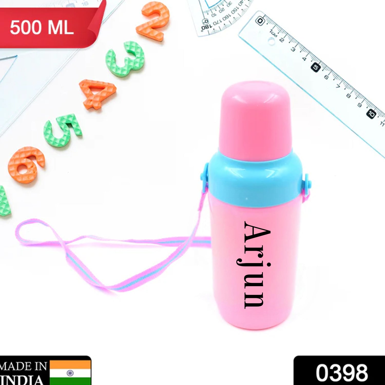 Customize 500ml Insulated Sports Water Bottle with Dori & Straw: Leakproof, BPA-Free, Kids - Bhavnagar Deodap