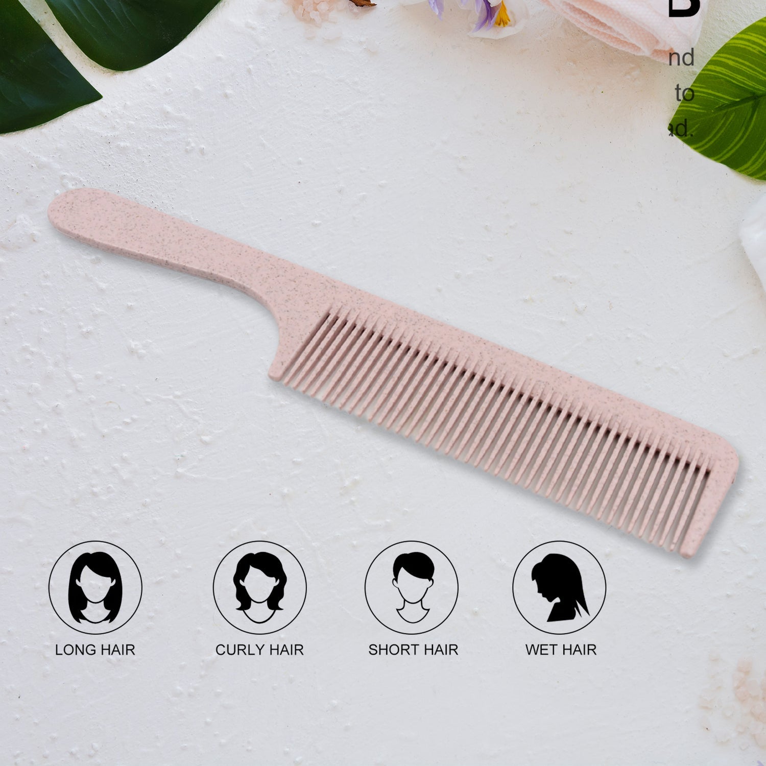 Barber Comb, Lightweight Plastic Comfortable Hair Comb Durable for Bathroom for Salon, Hair Comb Beauty Tool Use For Men & Women (1 Pc) - Bhavnagar Deodap